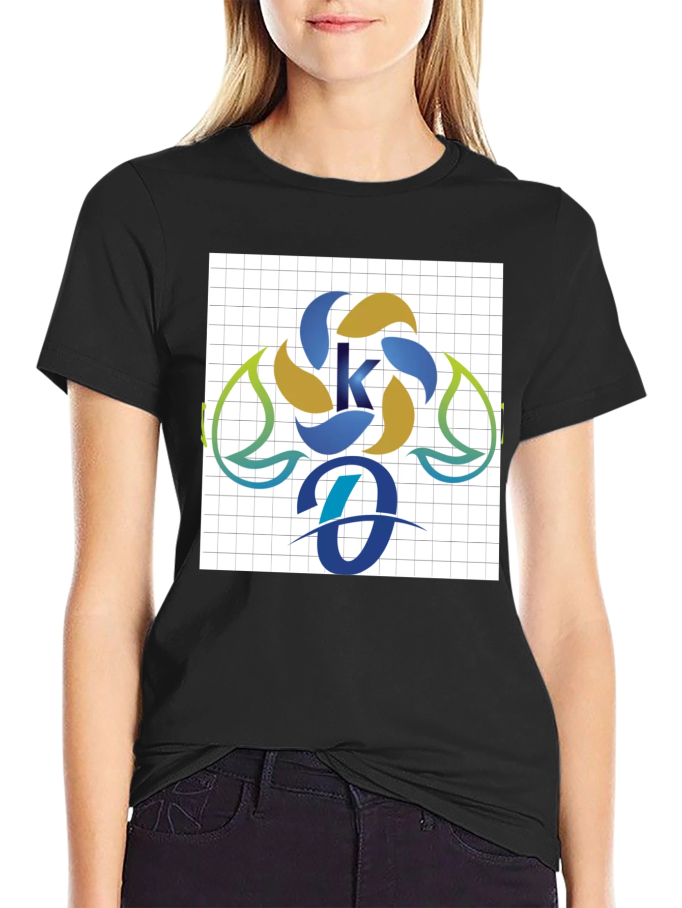 Modern Initial K and O Graphic Tee