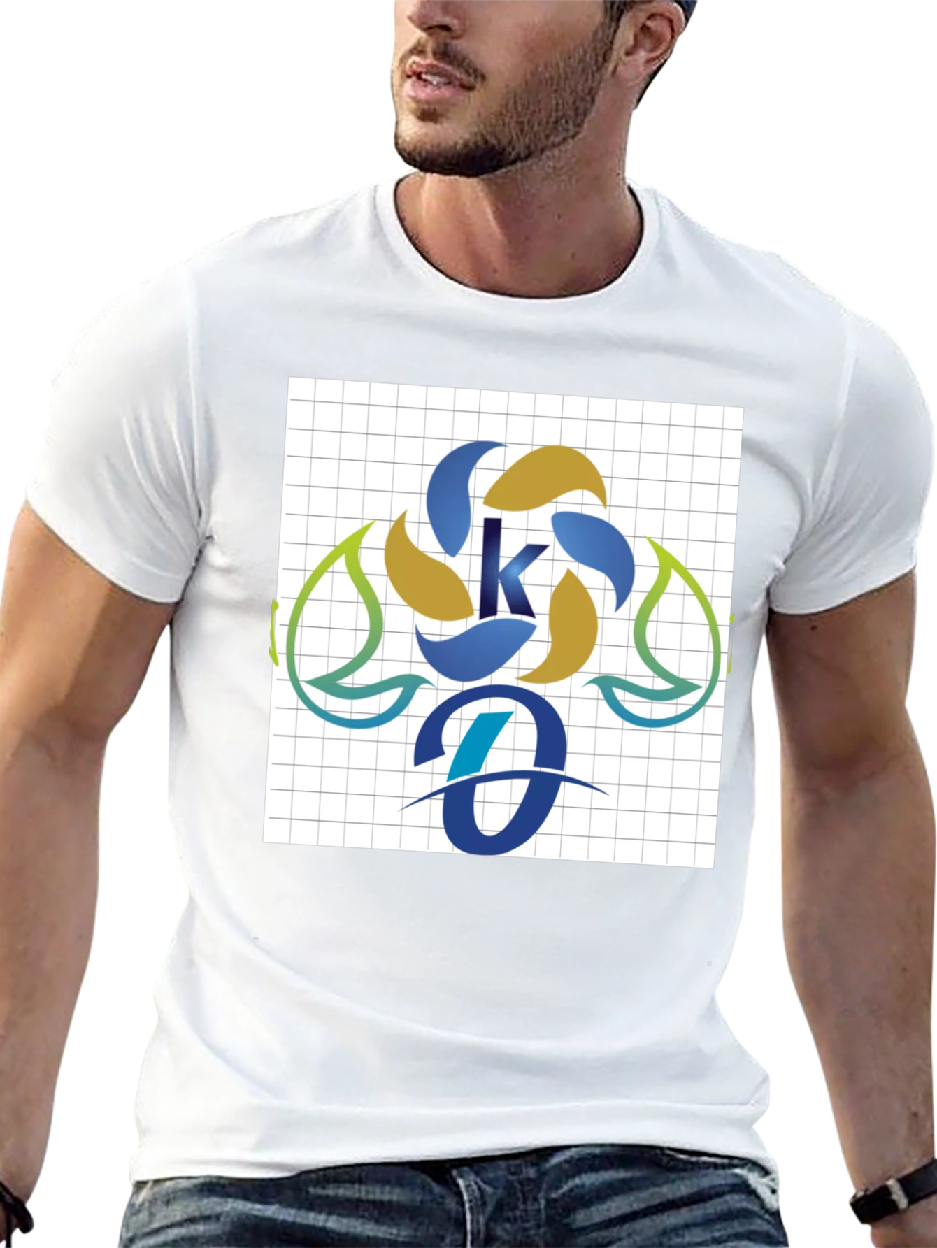 Modern Initial K and O Graphic Tee