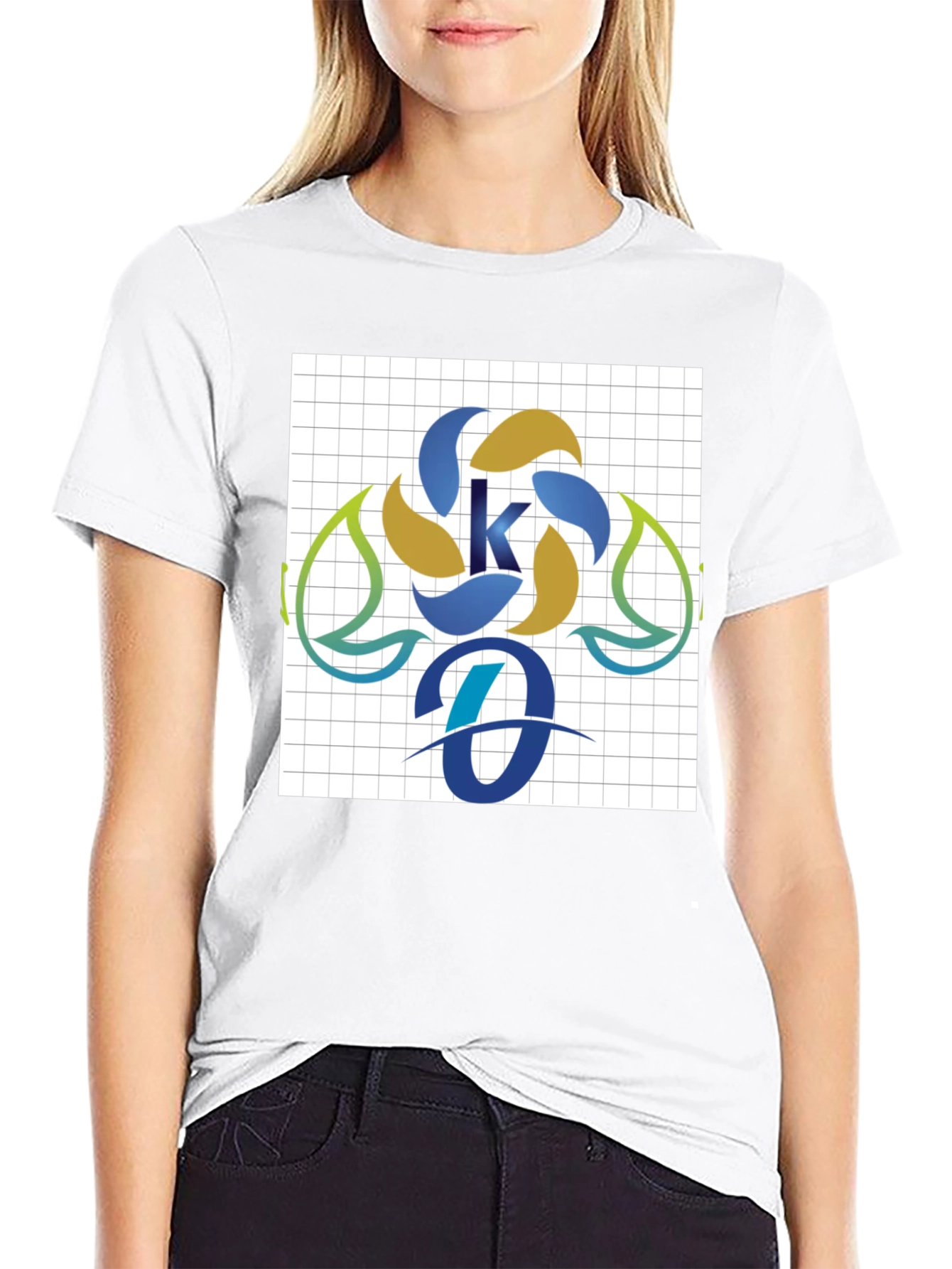 Modern Initial K and O Graphic Tee