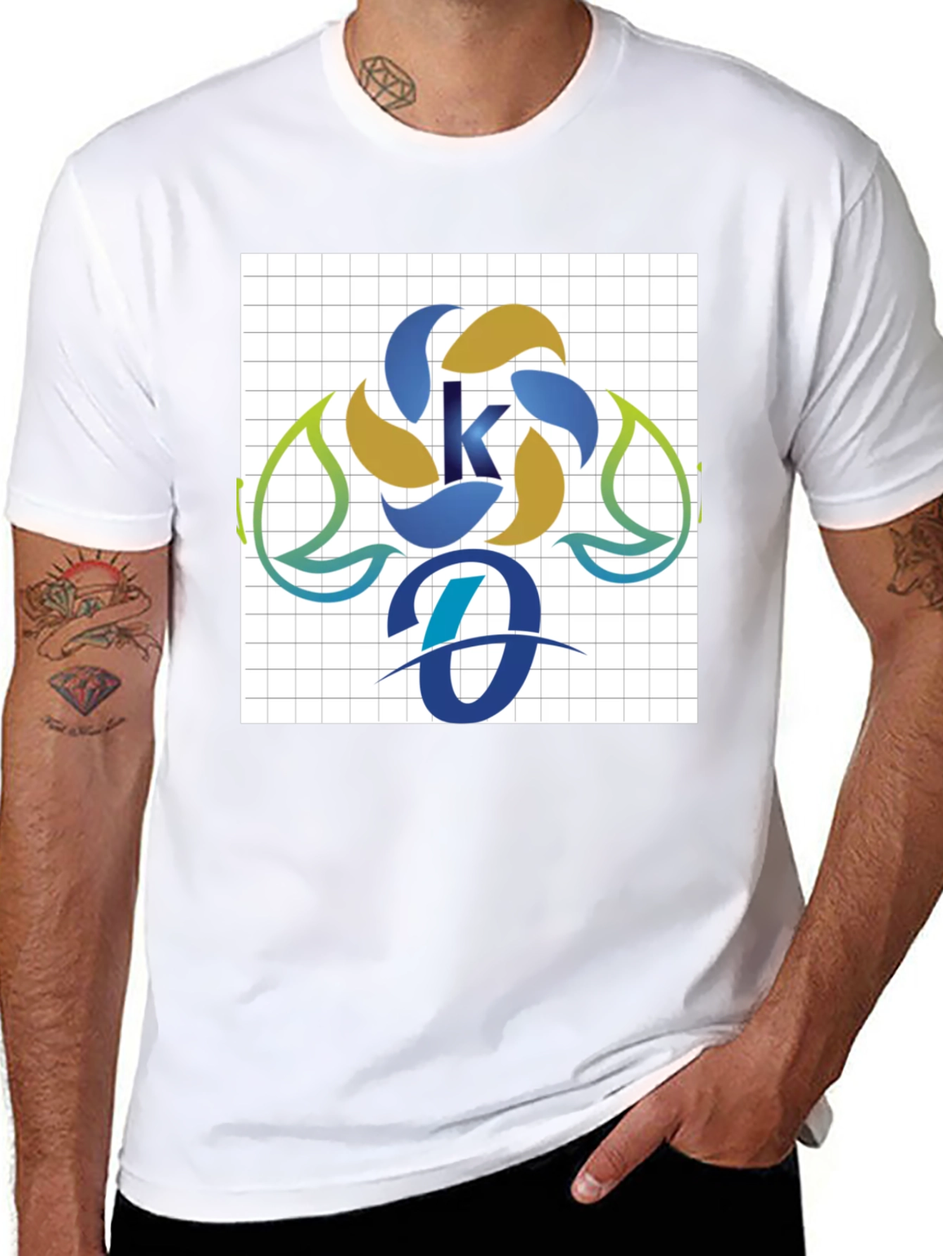 Modern Initial K and O Graphic Tee