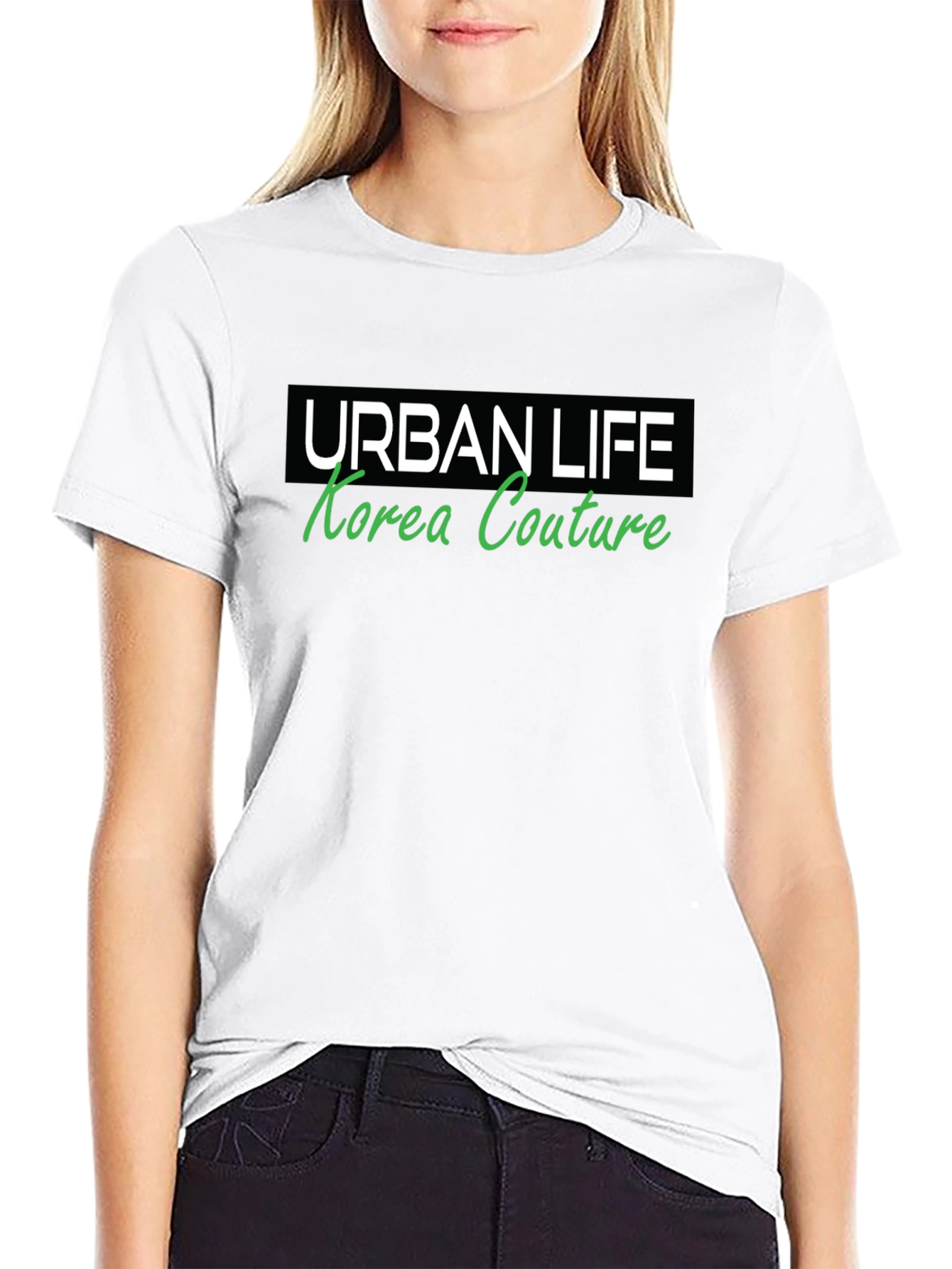 Urban Life Korea Couture Black T-Shirt