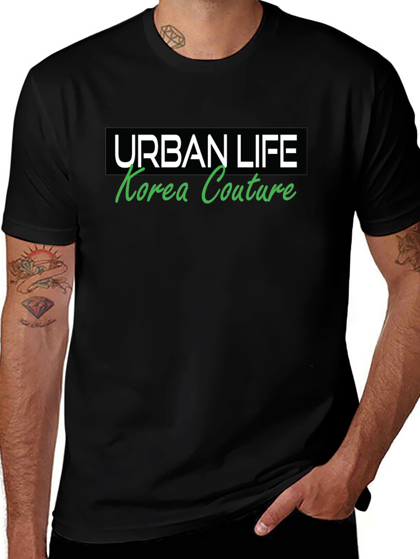Urban Life Korea Couture Black T-Shirt