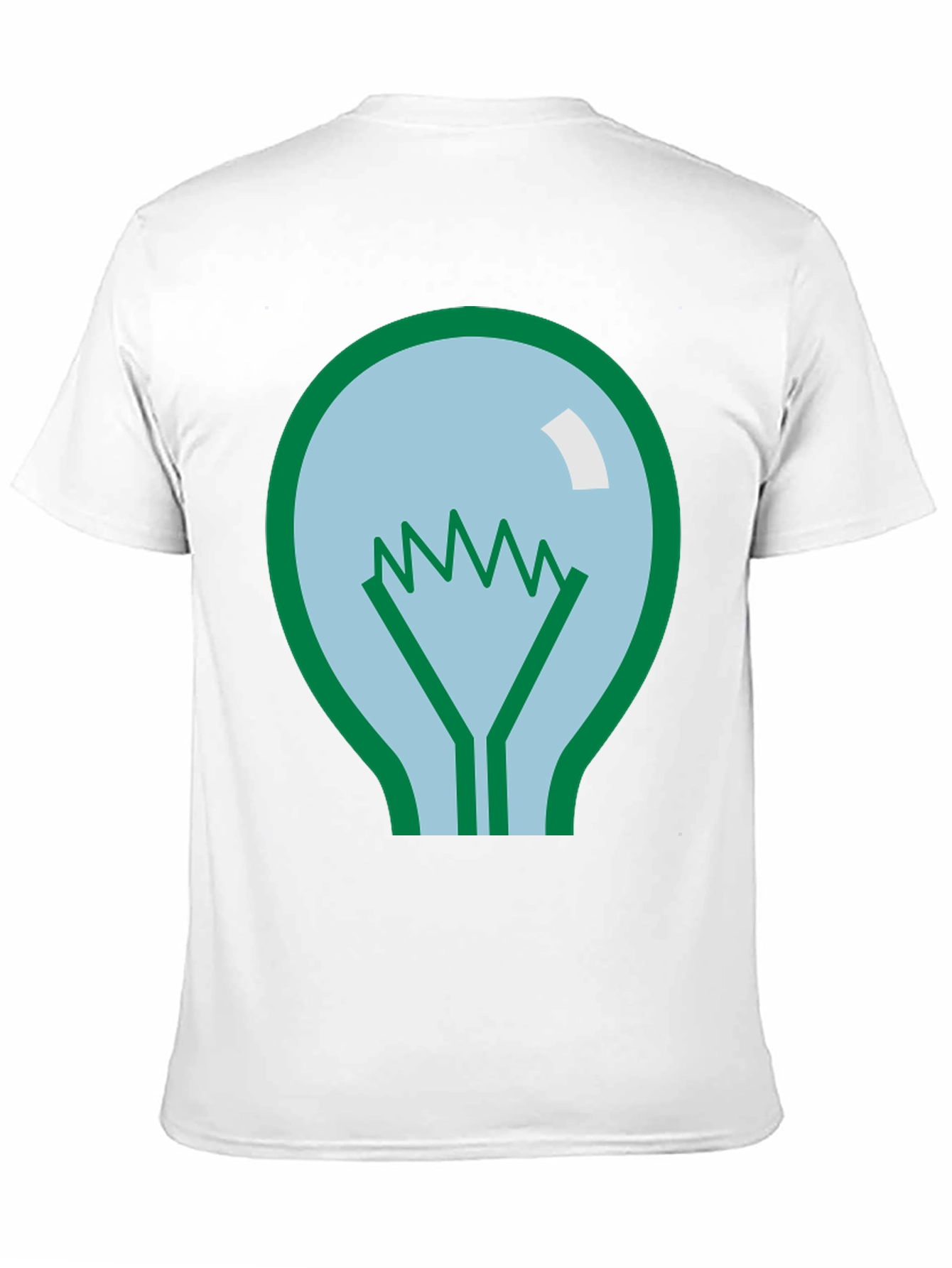 Lightbulb Graphic Tee - Black Cotton Casual Shirt