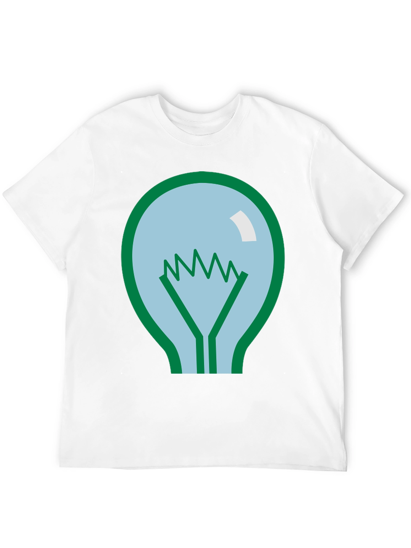 Lightbulb Graphic Tee - Black Cotton Casual Shirt