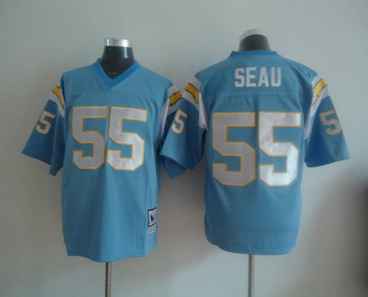Men's San Diego Chargers Junior Seau Mitchell & Ness Blue Legacy Replica Jerseys