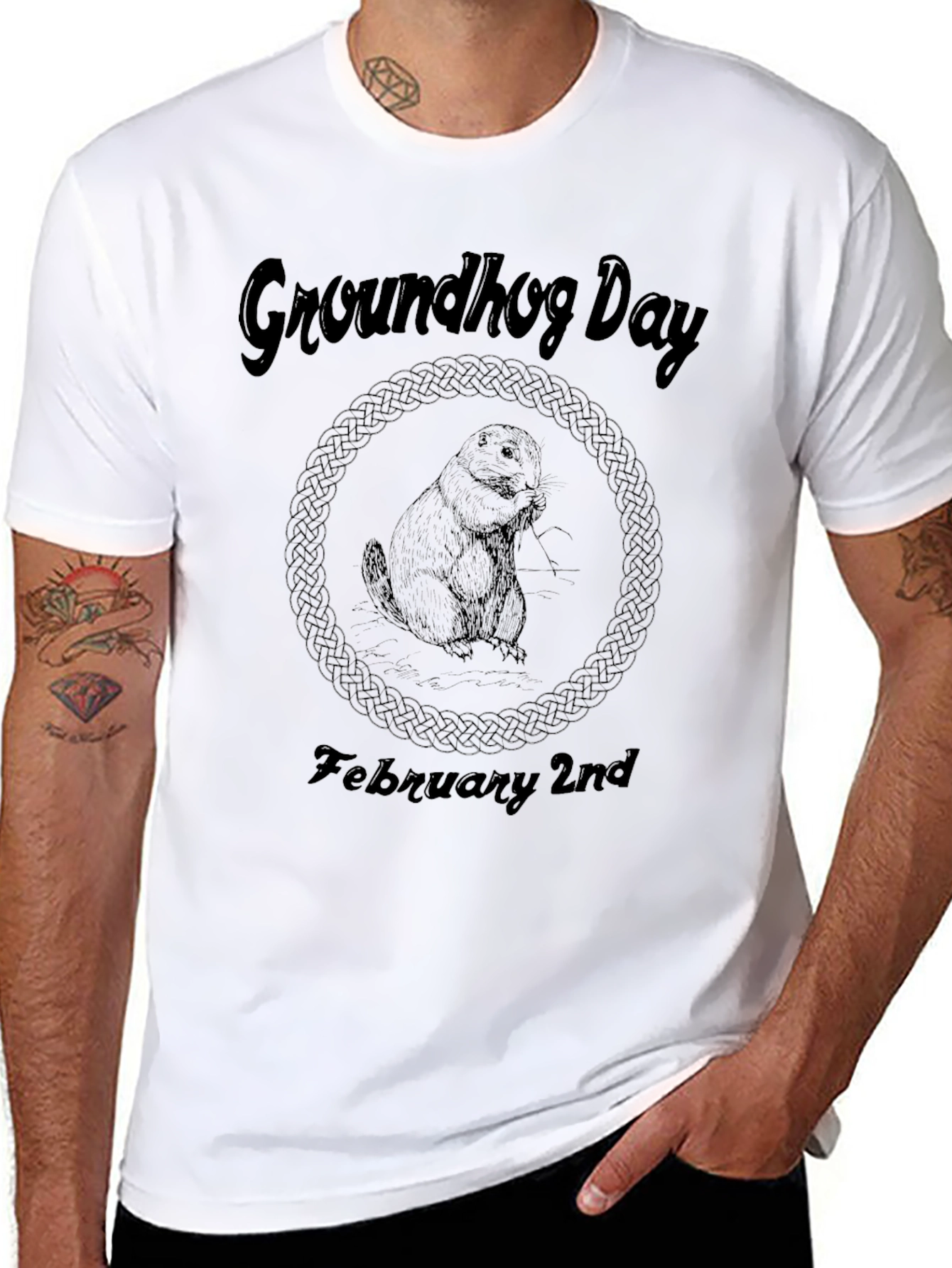 Groundhog Day February 2nd Black T-Shirt