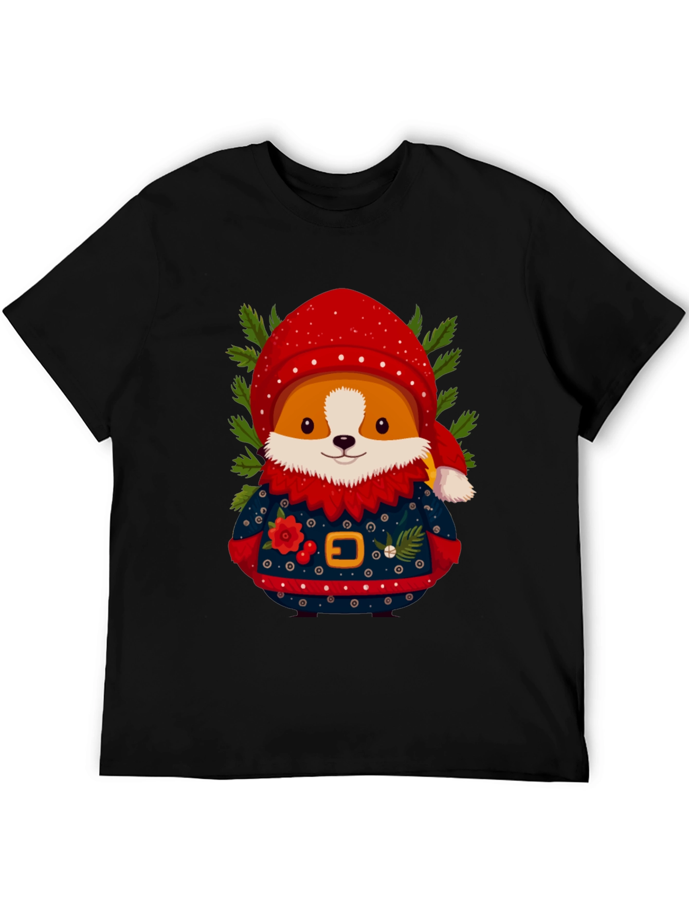 Festive Corgi Christmas T-Shirt