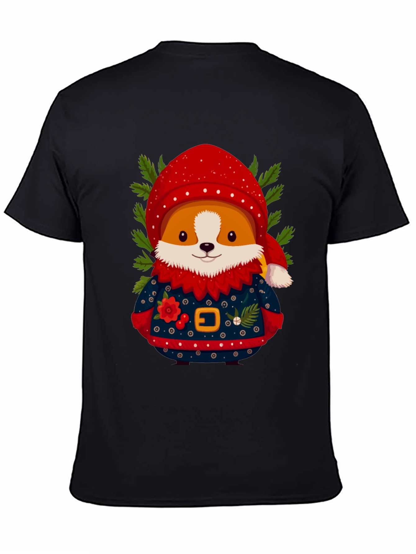 Festive Corgi Christmas T-Shirt