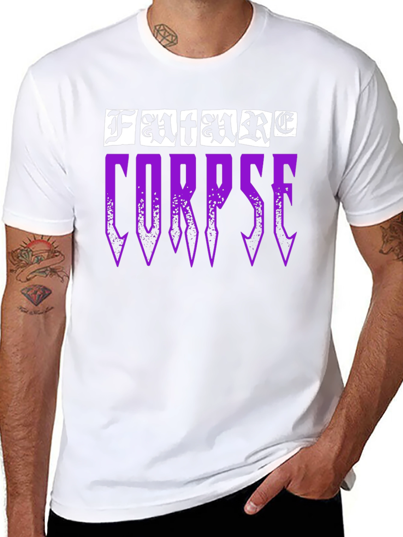 Future Corpse Graphic Print Black T-Shirt