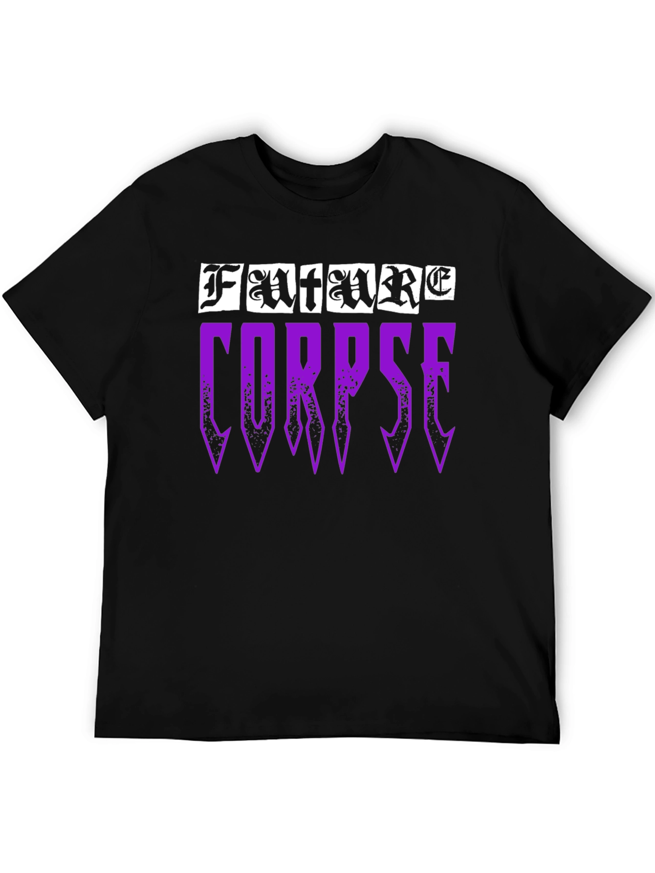 Future Corpse Graphic Print Black T-Shirt