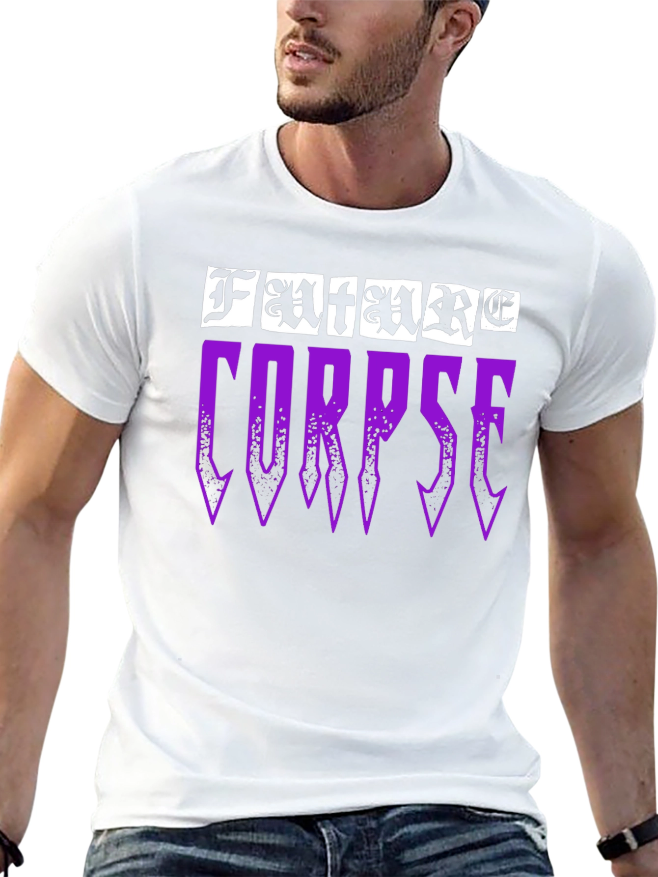 Future Corpse Graphic Print Black T-Shirt