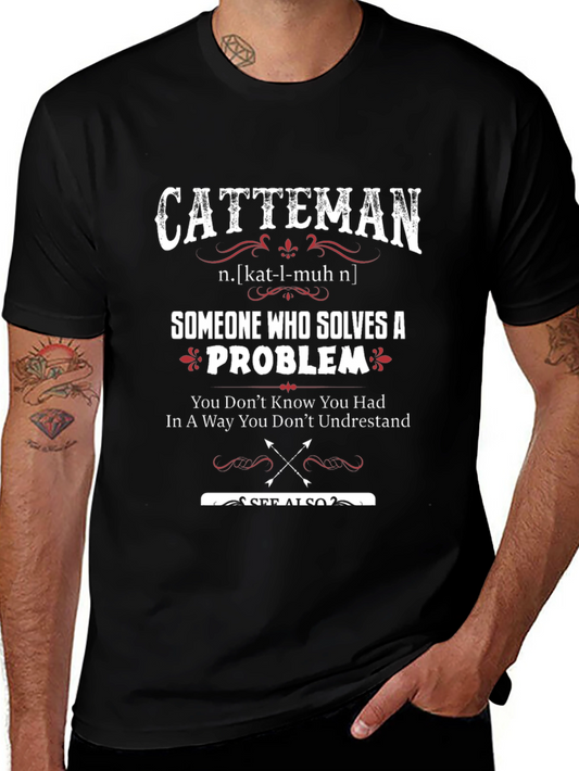 Catteman T-Shirt: Problem Solver Definition Tee
