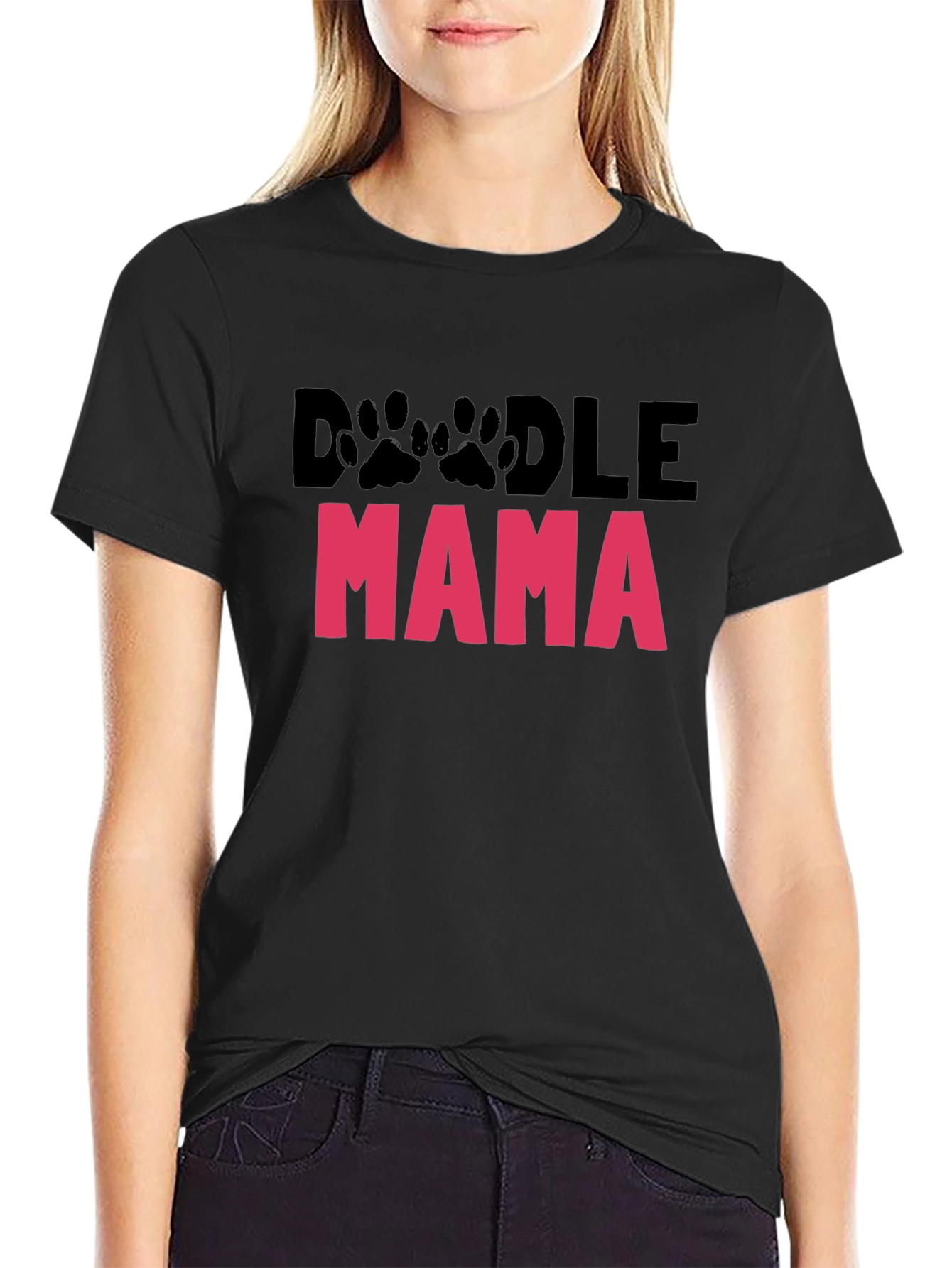 Doodle Mama Black T-Shirt for Dog Lovers