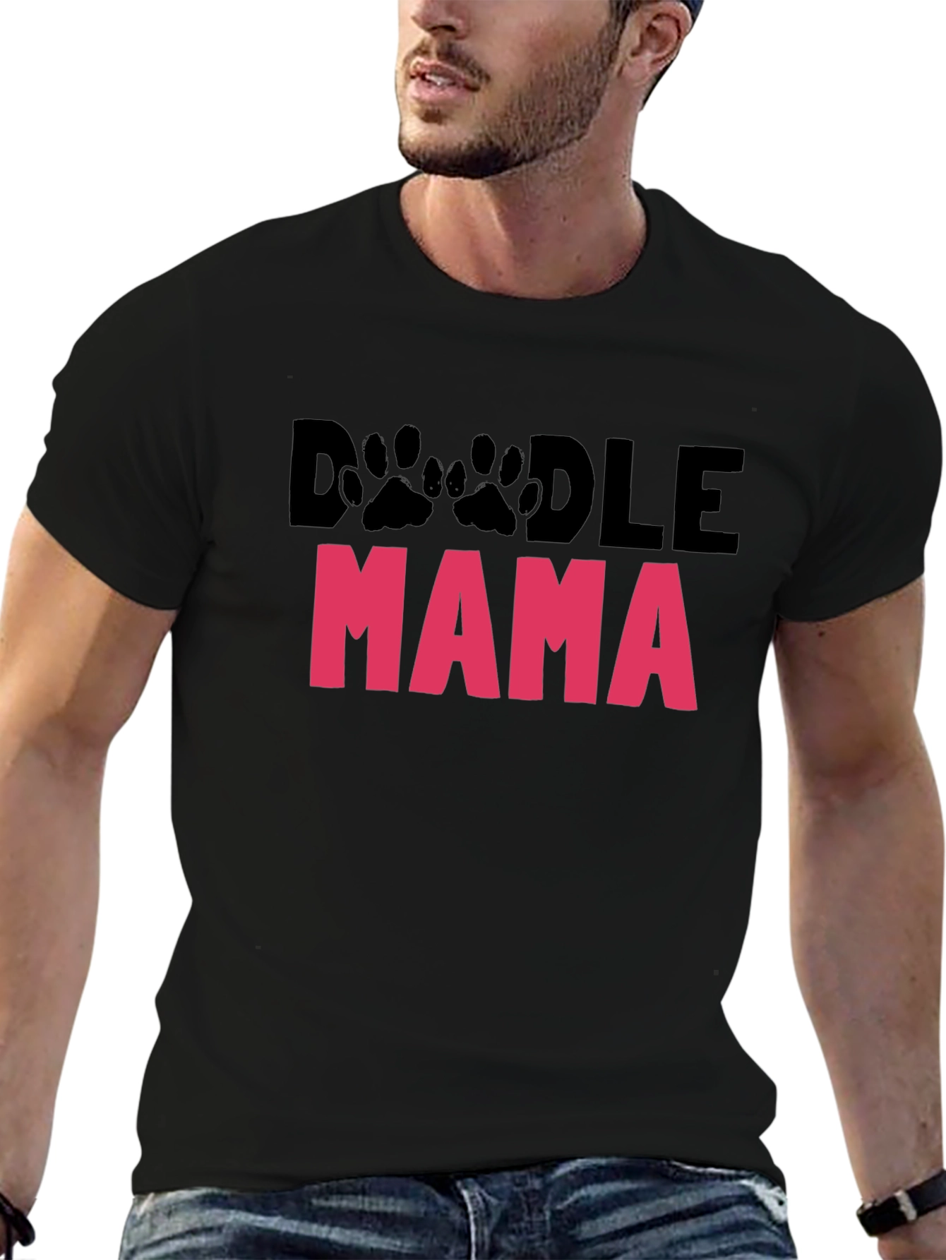 Doodle Mama Black T-Shirt for Dog Lovers