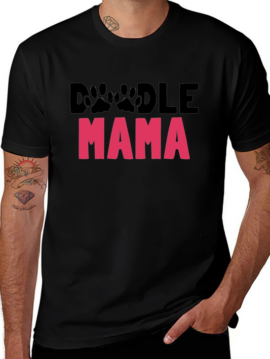 Doodle Mama Black T-Shirt for Dog Lovers