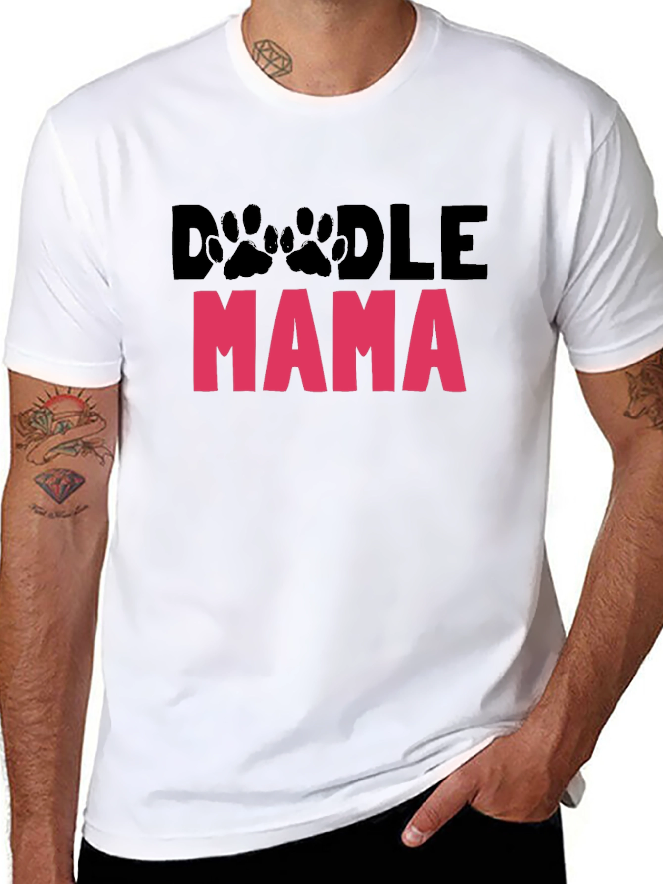 Doodle Mama Black T-Shirt for Dog Lovers