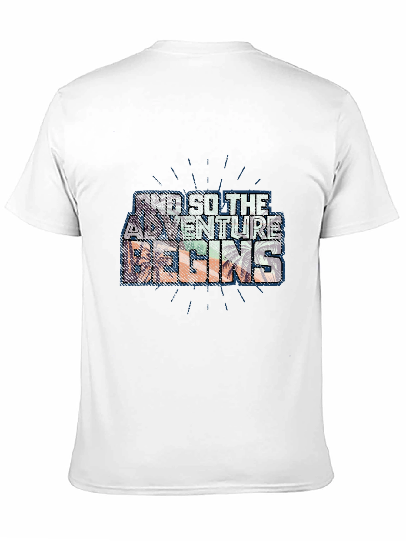 Adventure Begins Graphic Tee - Trendy Black T-Shirt