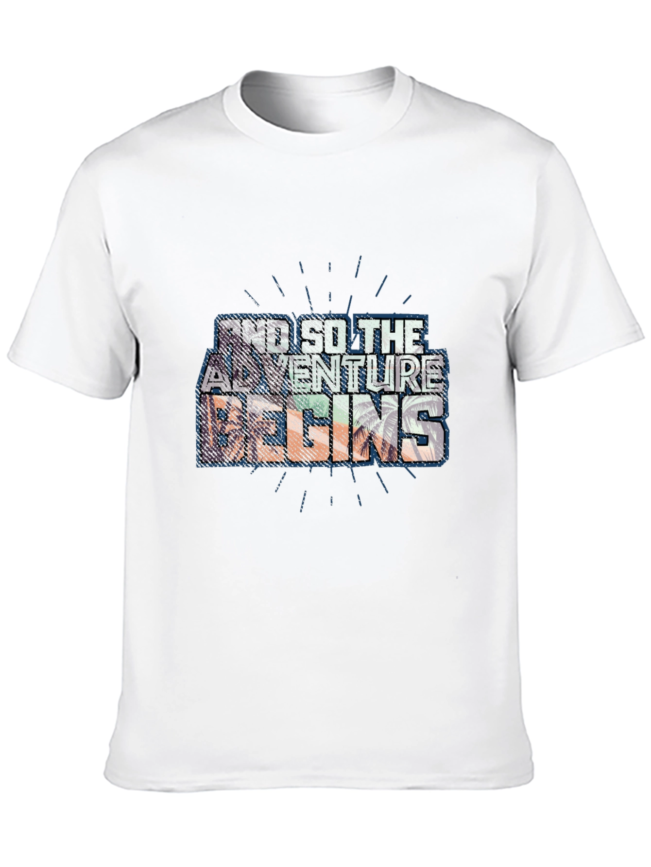 Adventure Begins Graphic Tee - Trendy Black T-Shirt