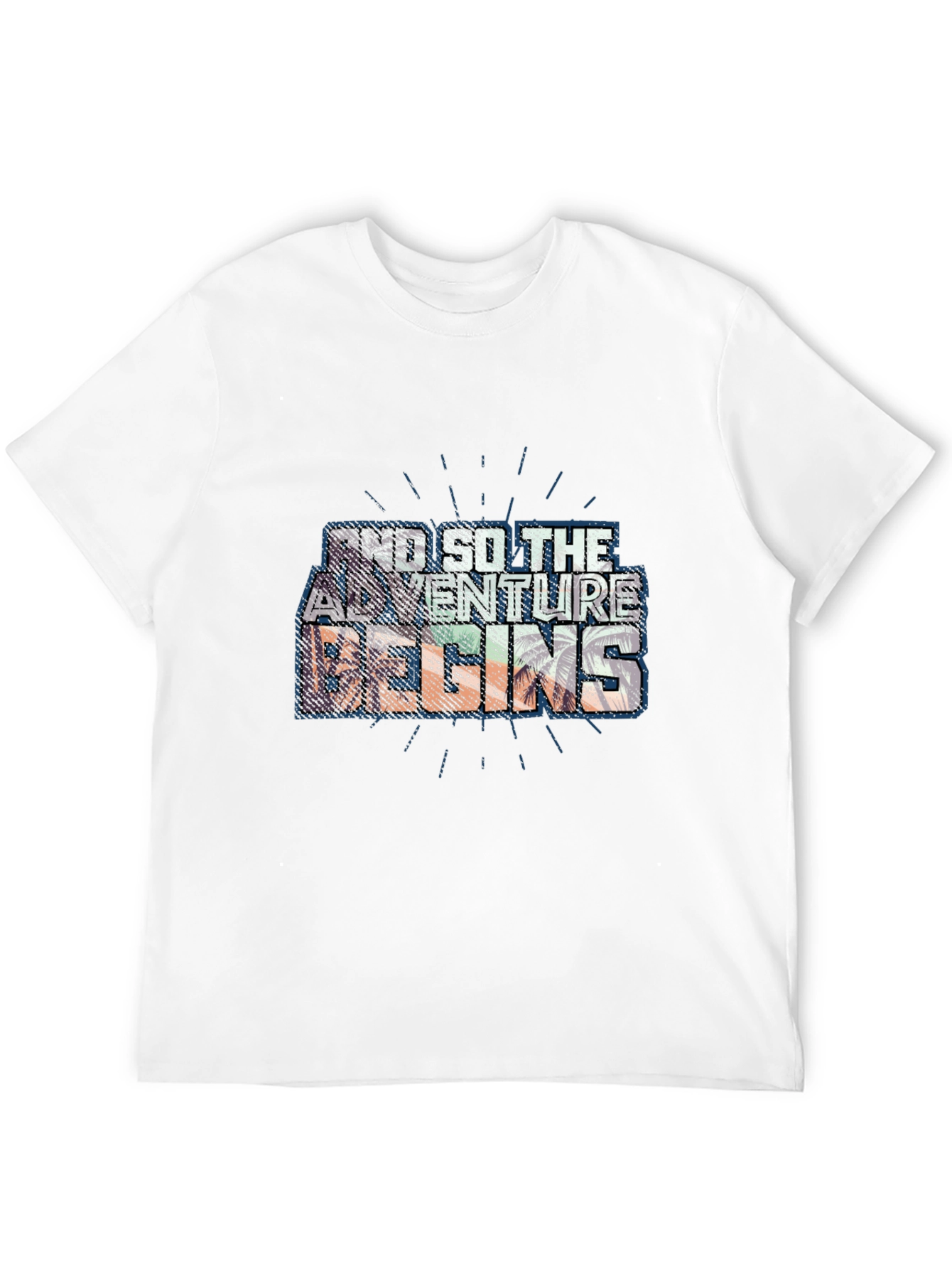 Adventure Begins Graphic Tee - Trendy Black T-Shirt