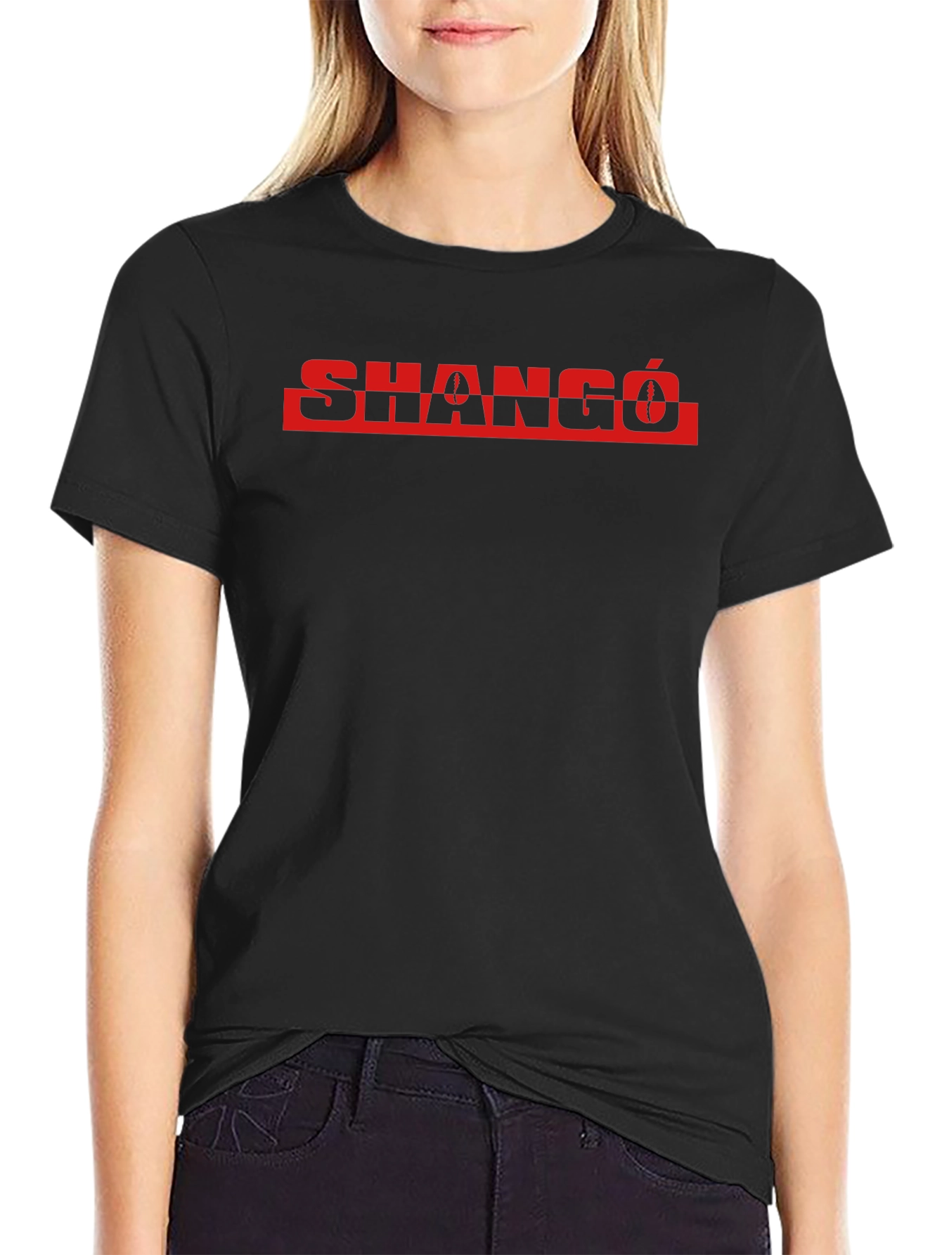 Shangó Graphic Tee - Black Cotton T-Shirt