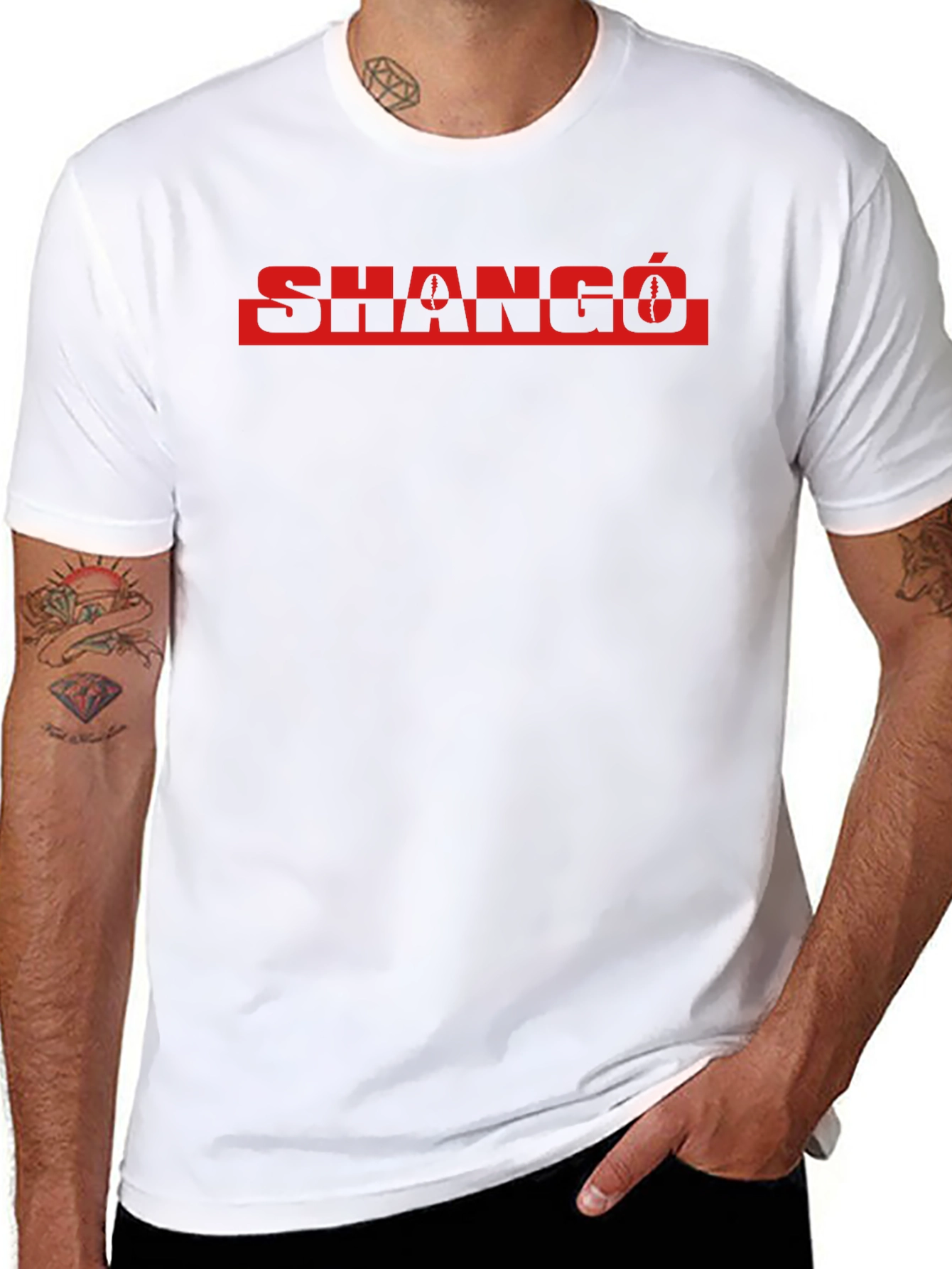 Shangó Graphic Tee - Black Cotton T-Shirt