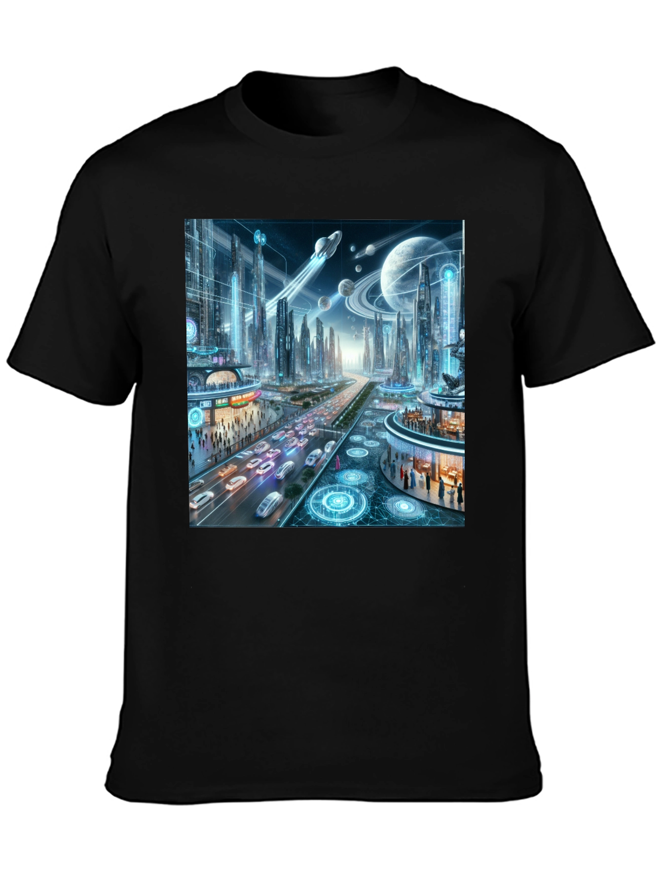 Futuristic Cityscape Graphic Tee