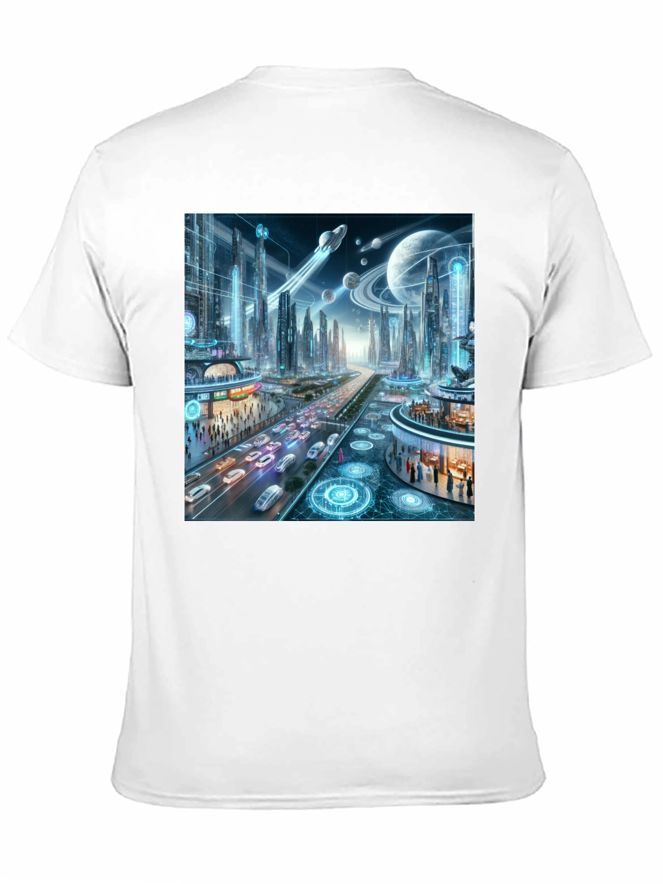 Futuristic Cityscape Graphic Tee