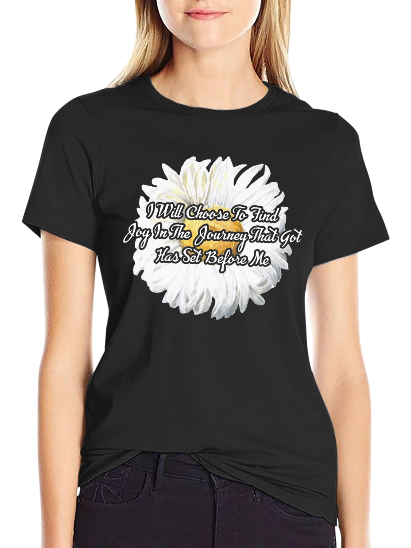 Joyful Journey Black Graphic Tee