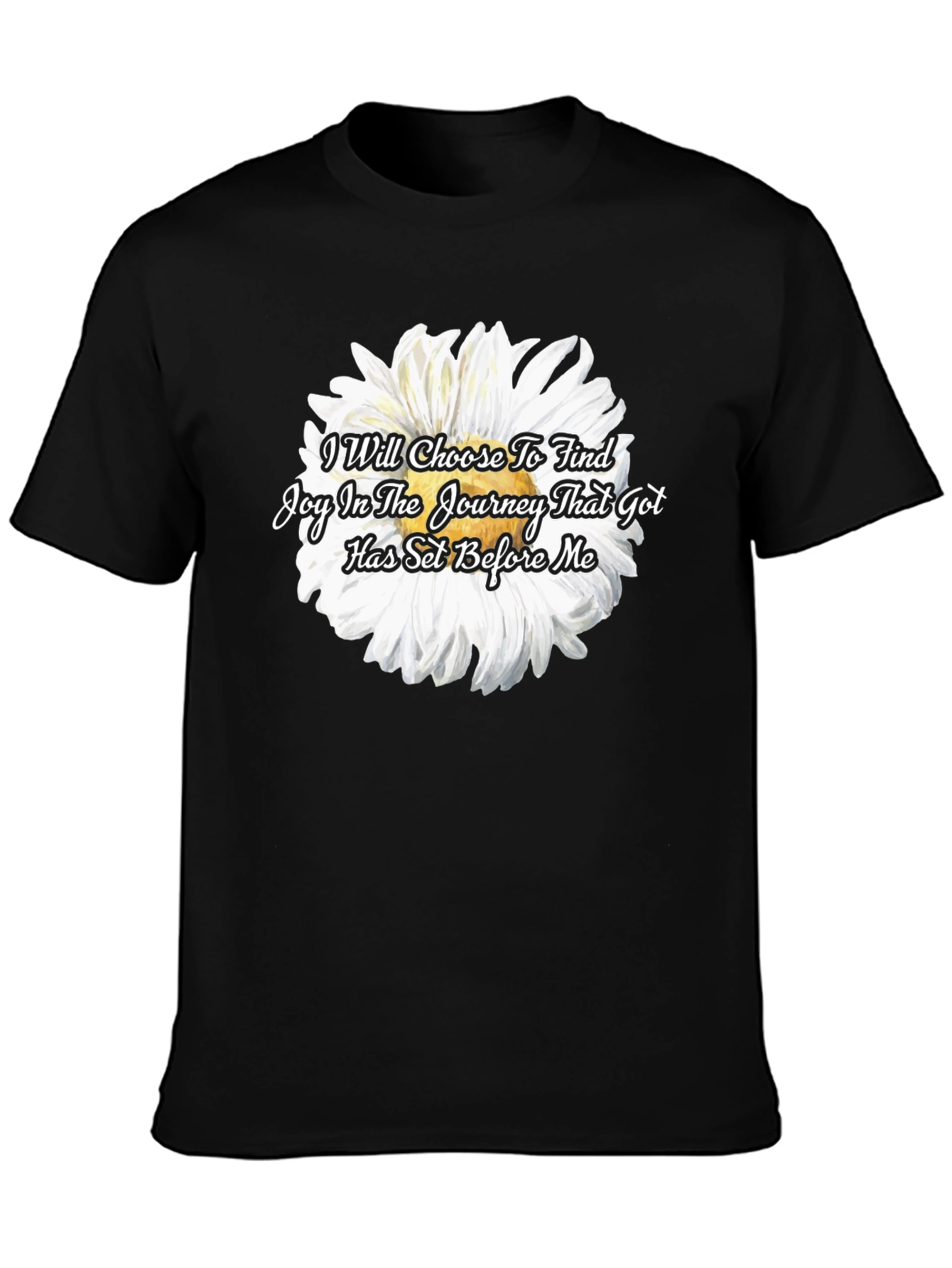 Joyful Journey Black Graphic Tee