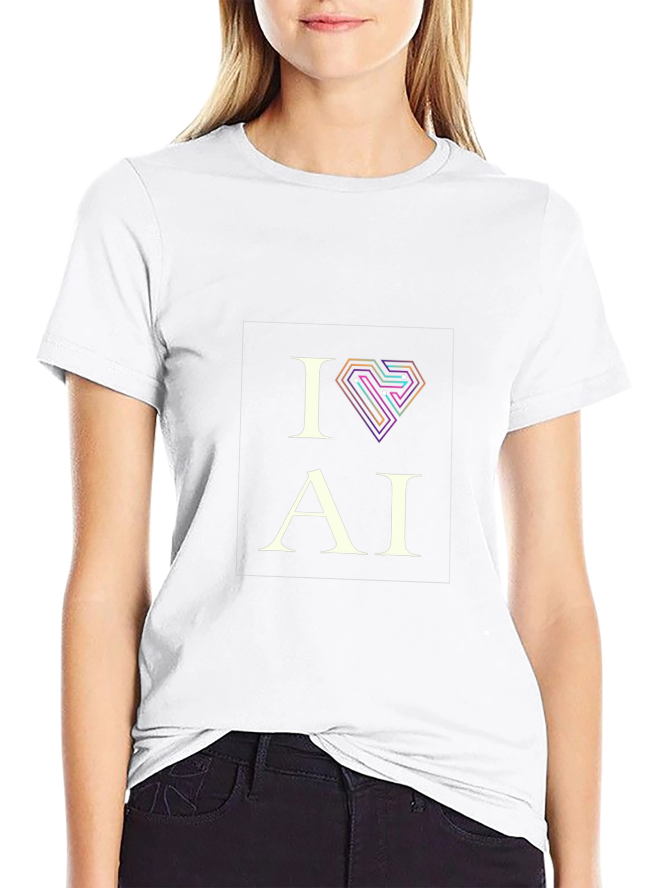 I Love AI T-Shirt - Cool Tech Design