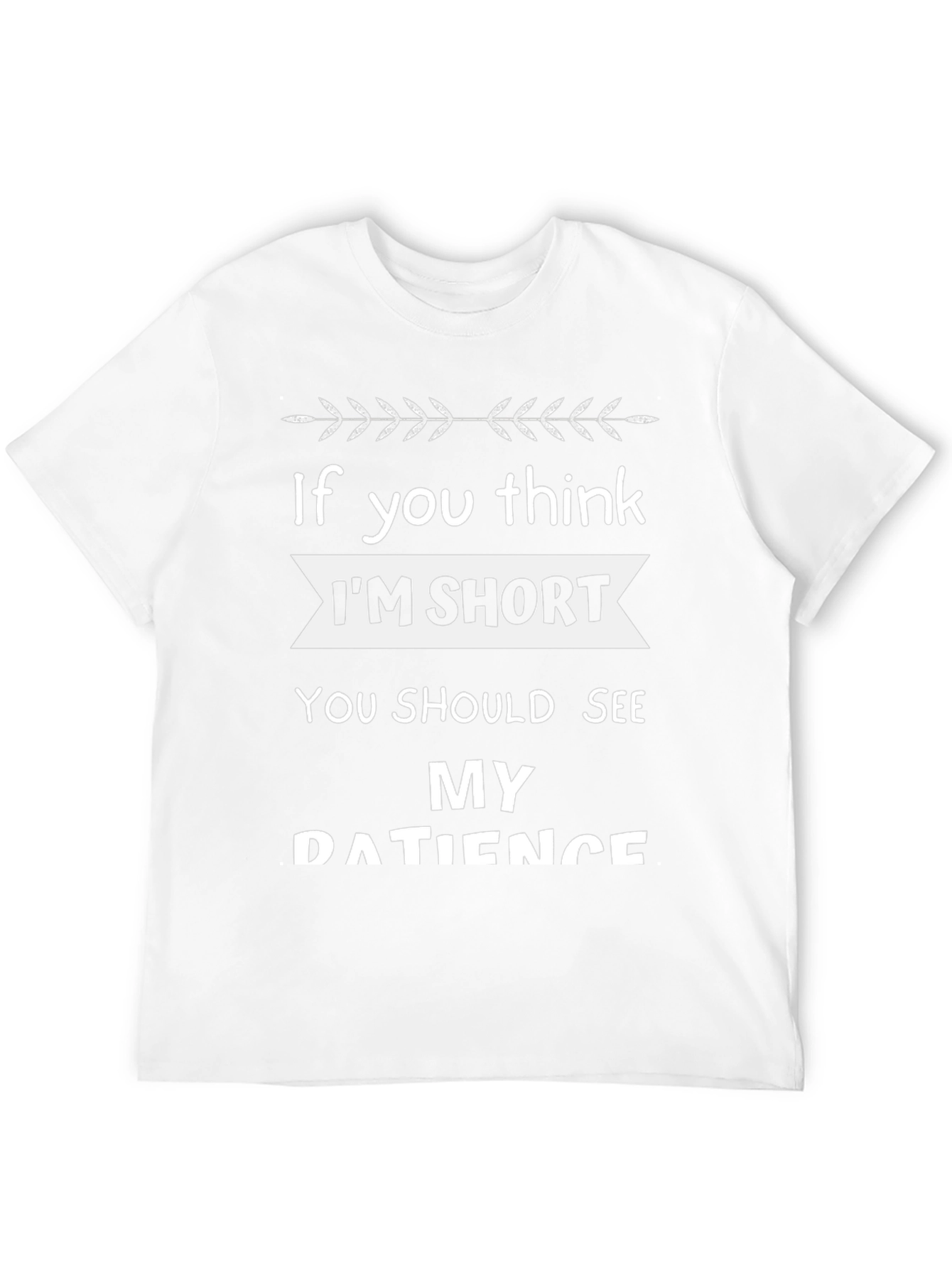 Funny Short Patience Black T-Shirt