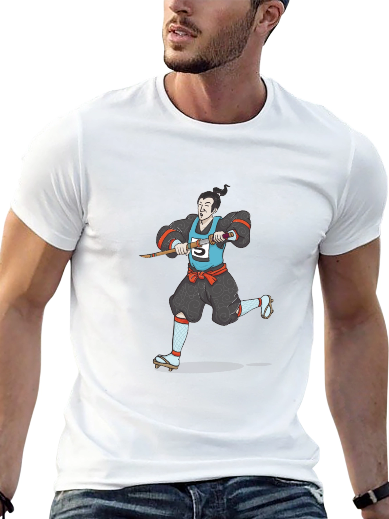 Samurai Marathon Black T-Shirt