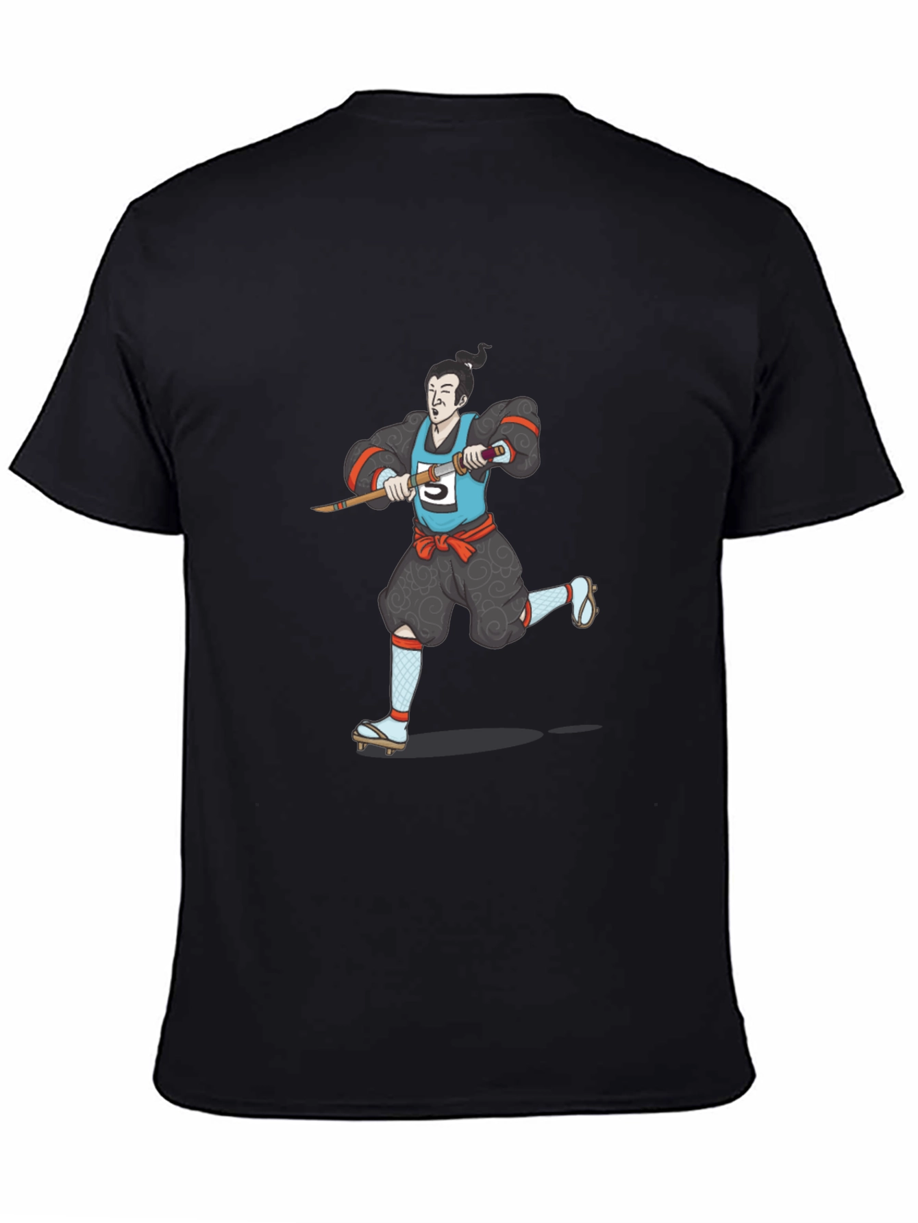 Samurai Marathon Black T-Shirt