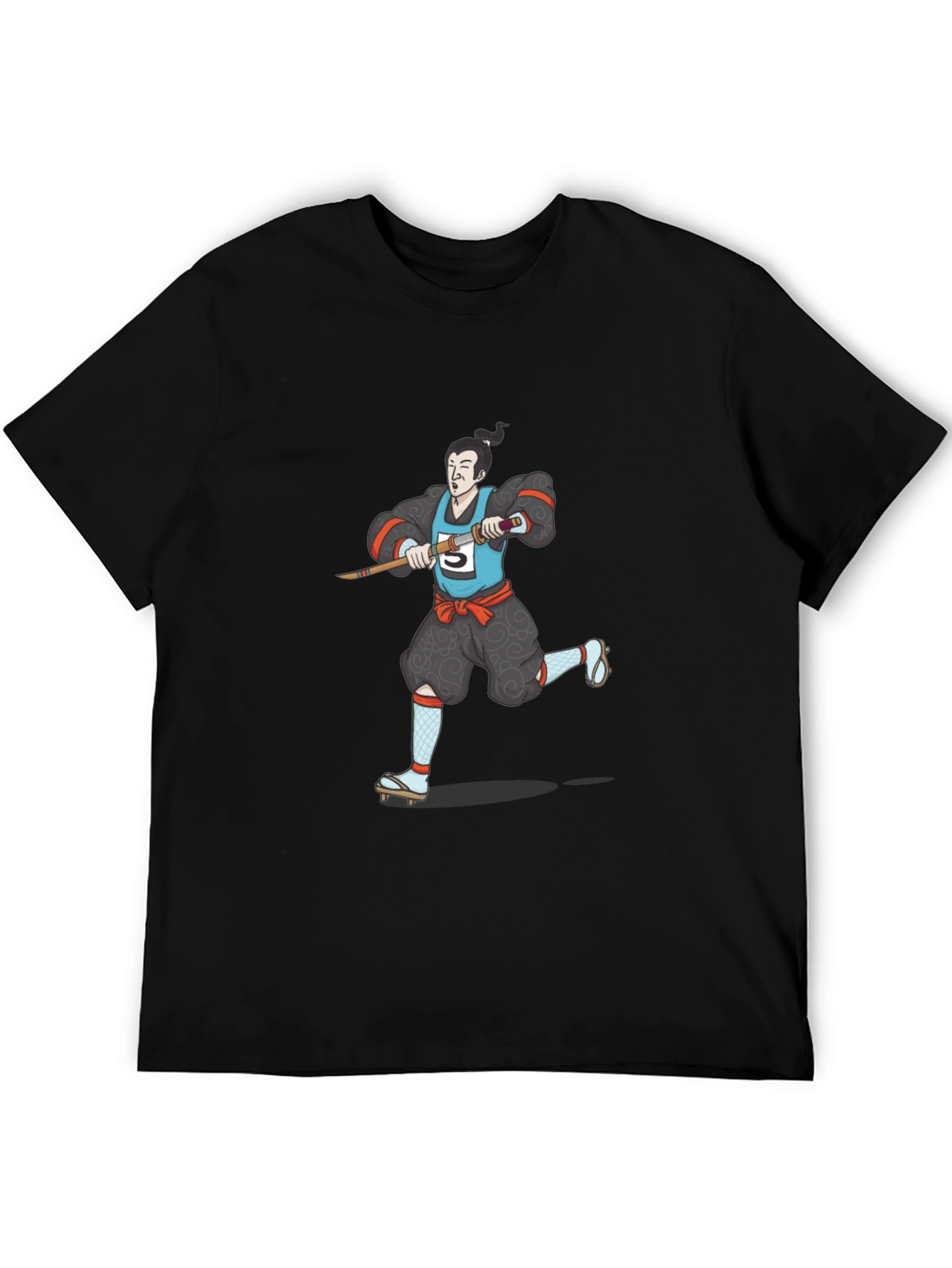 Samurai Marathon Black T-Shirt