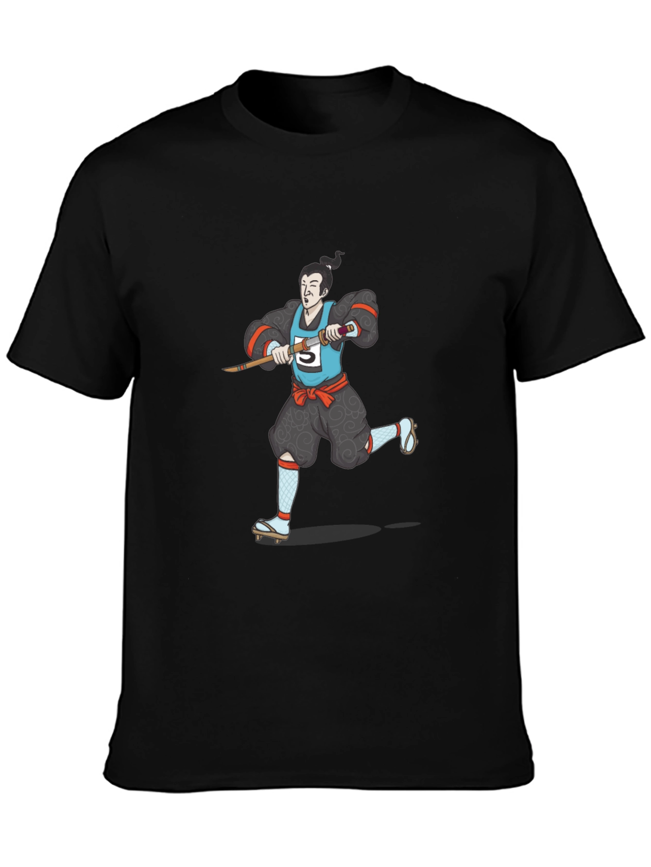 Samurai Marathon Black T-Shirt