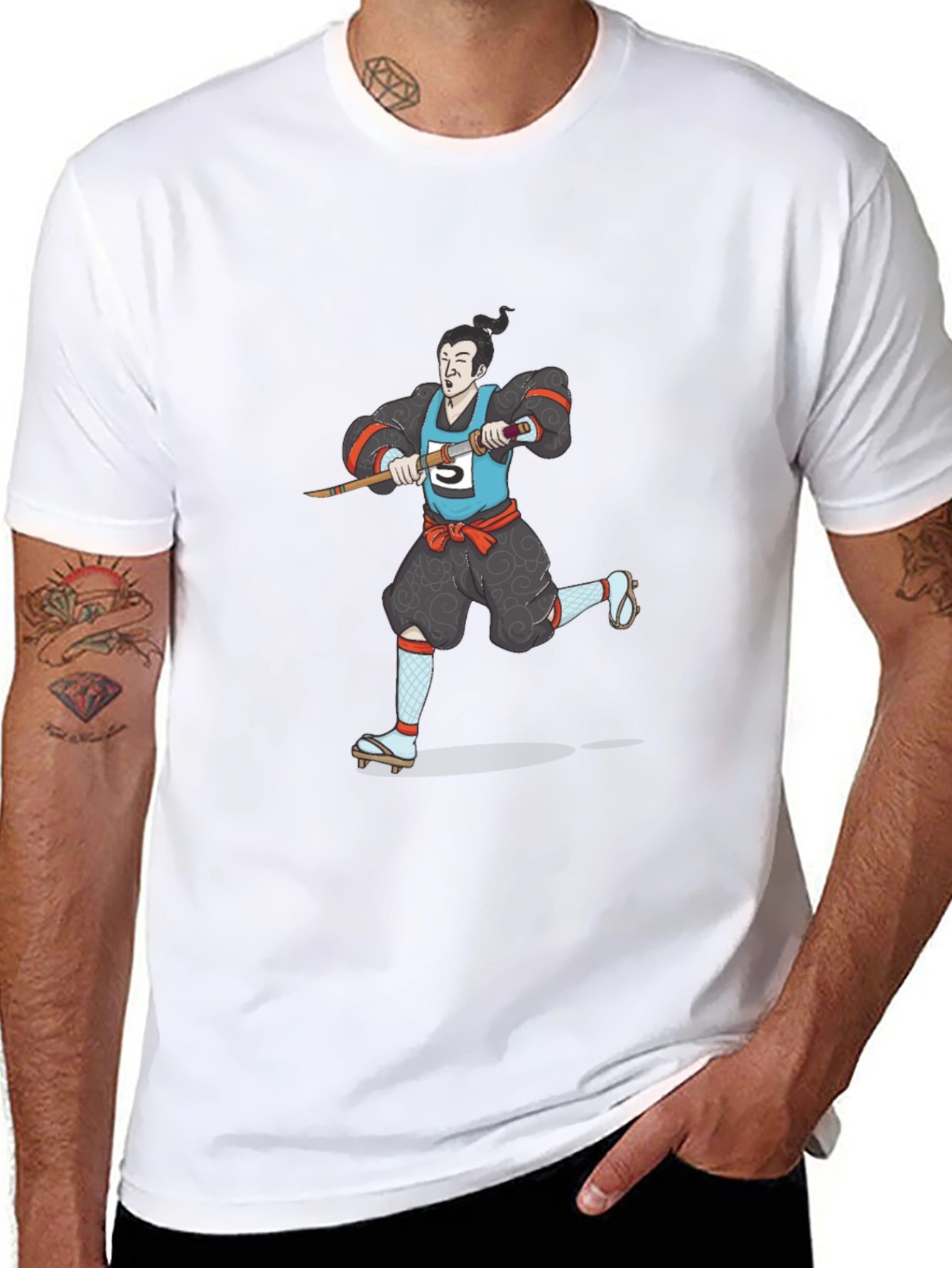 Samurai Marathon Black T-Shirt