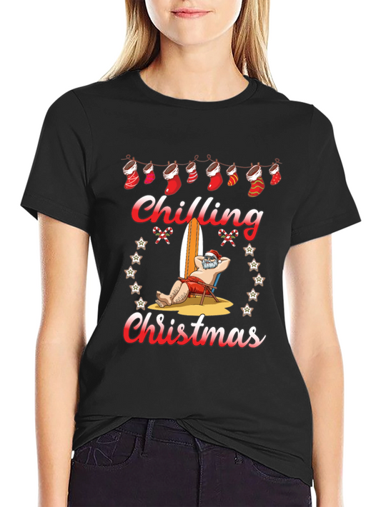 Chilling Christmas Santa Graphic Tee