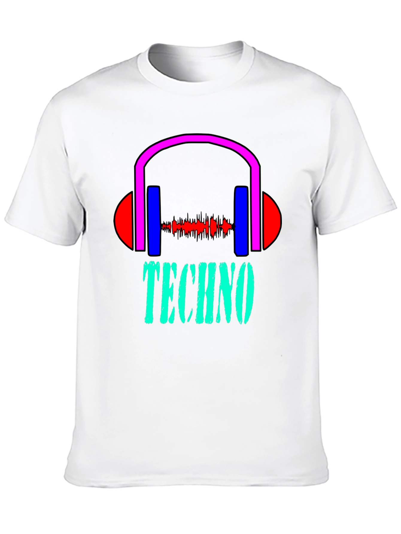 Techno Music Graphic Tee - Stylish Black T-Shirt