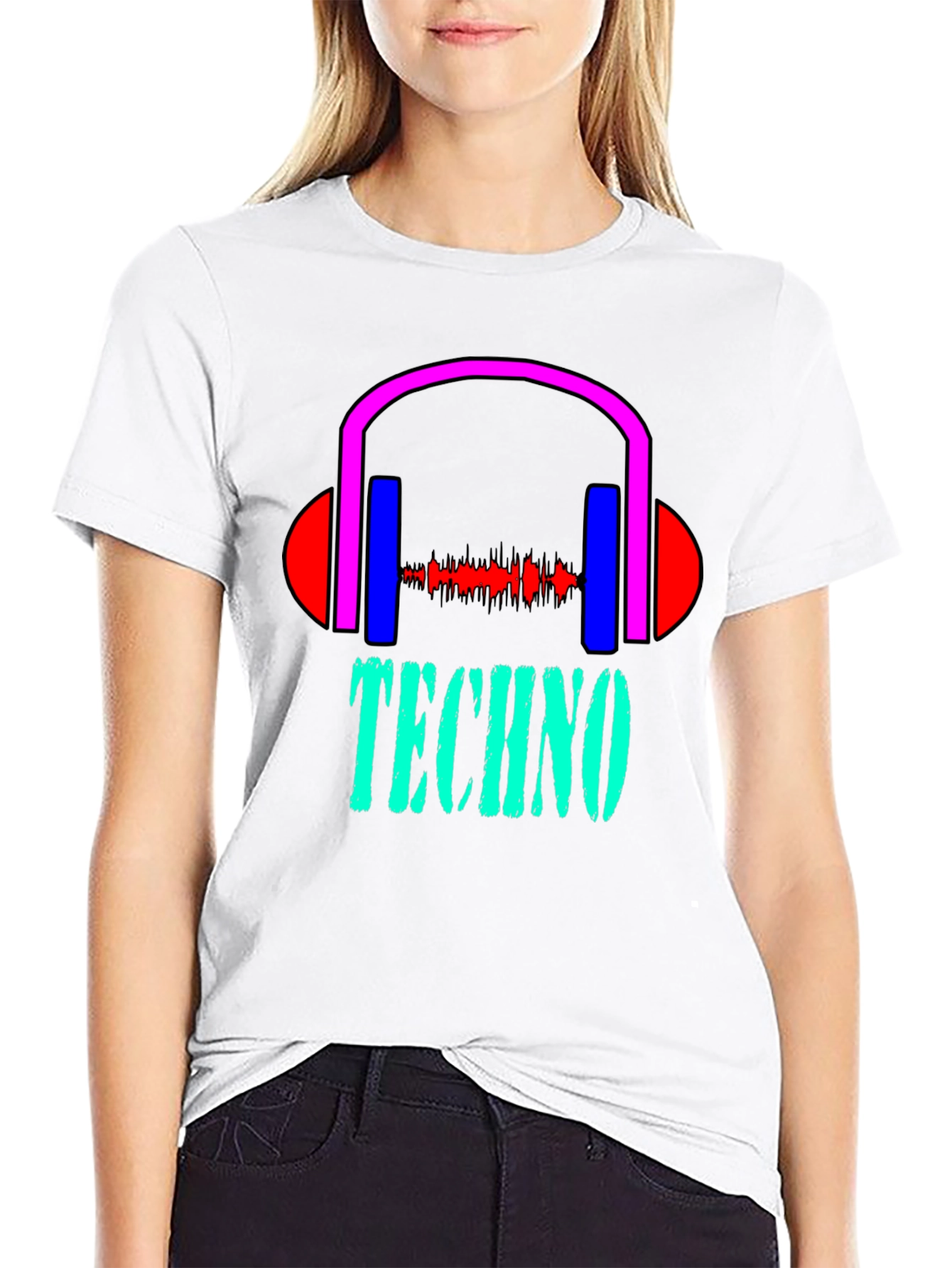 Techno Music Graphic Tee - Stylish Black T-Shirt