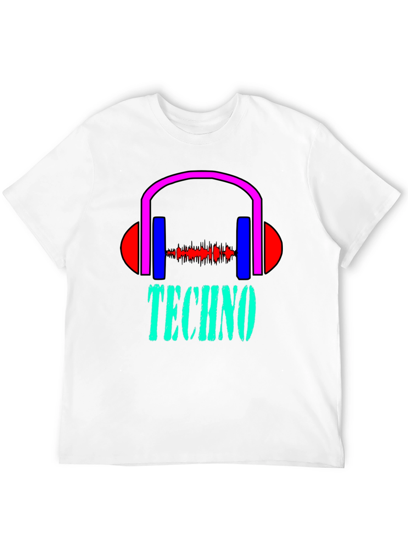 Techno Music Graphic Tee - Stylish Black T-Shirt