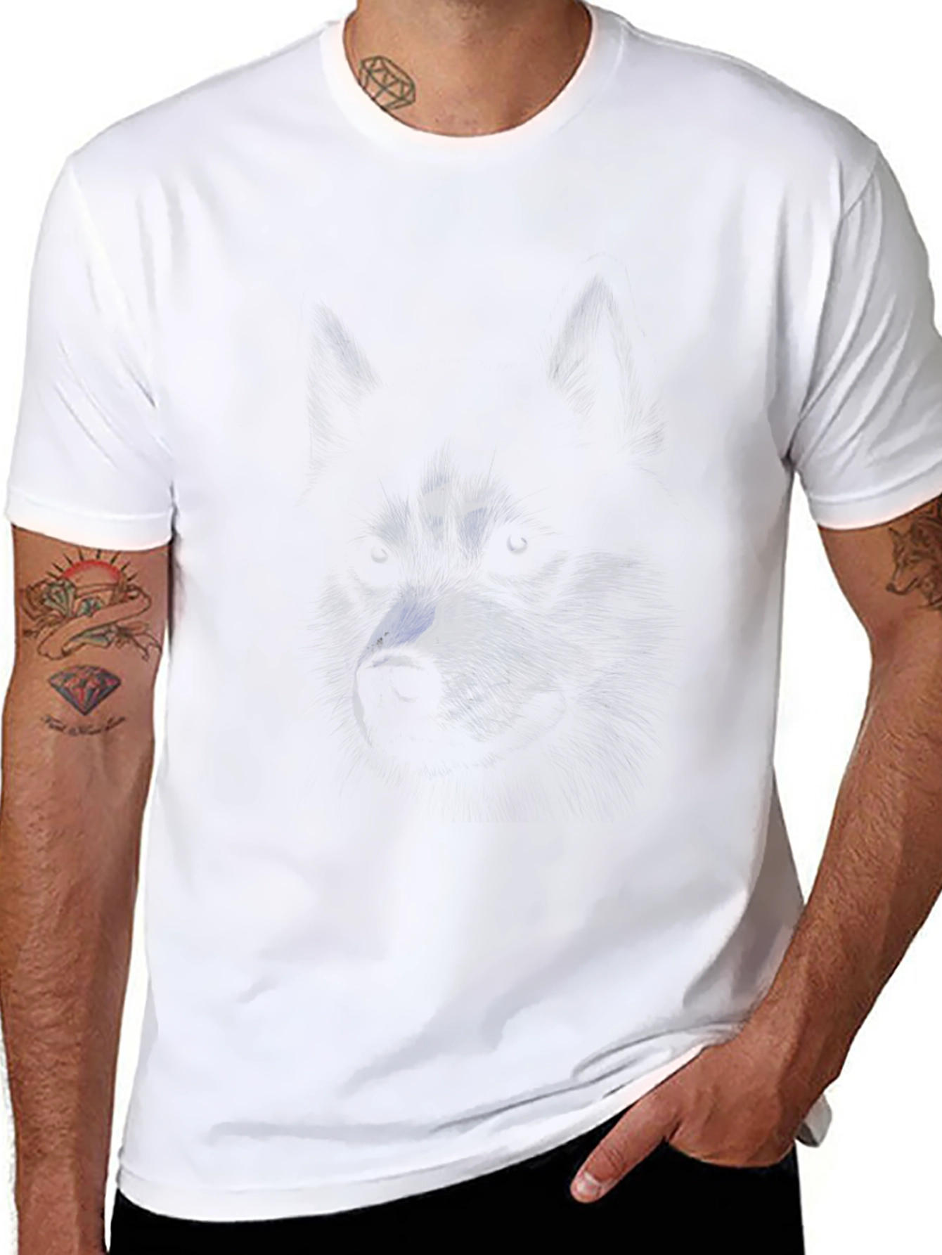 Mystic Wolf Graphic Tee - Dark & Stylish