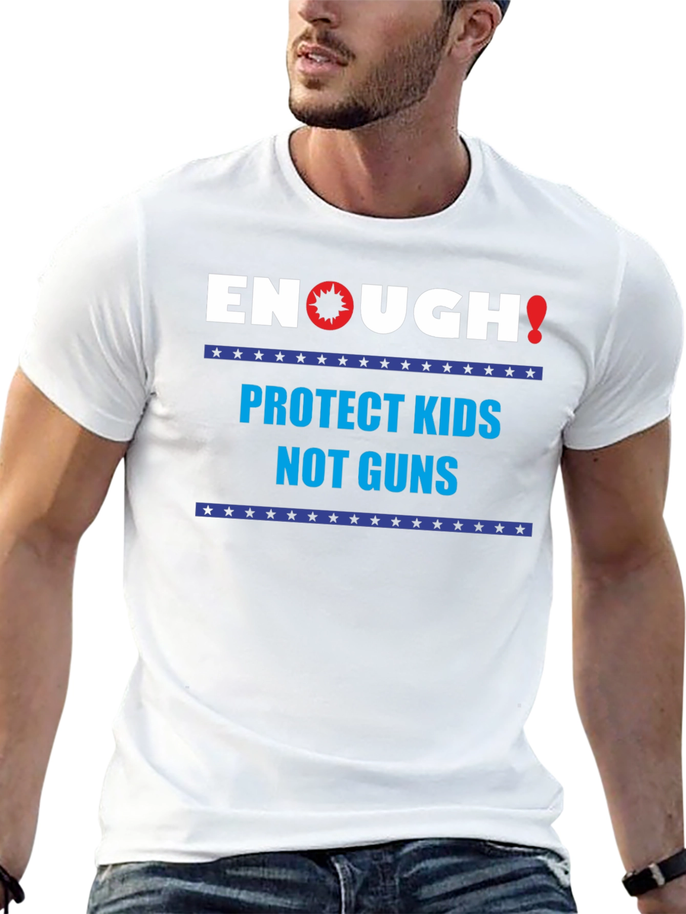 Enough! Protect Kids Not Guns Graphic T-Shirt