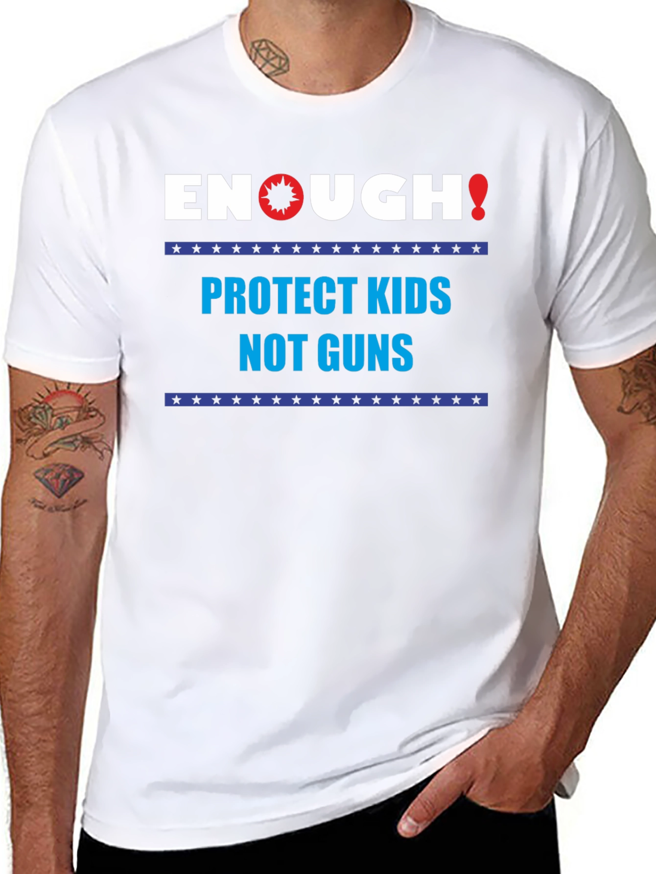 Enough! Protect Kids Not Guns Graphic T-Shirt