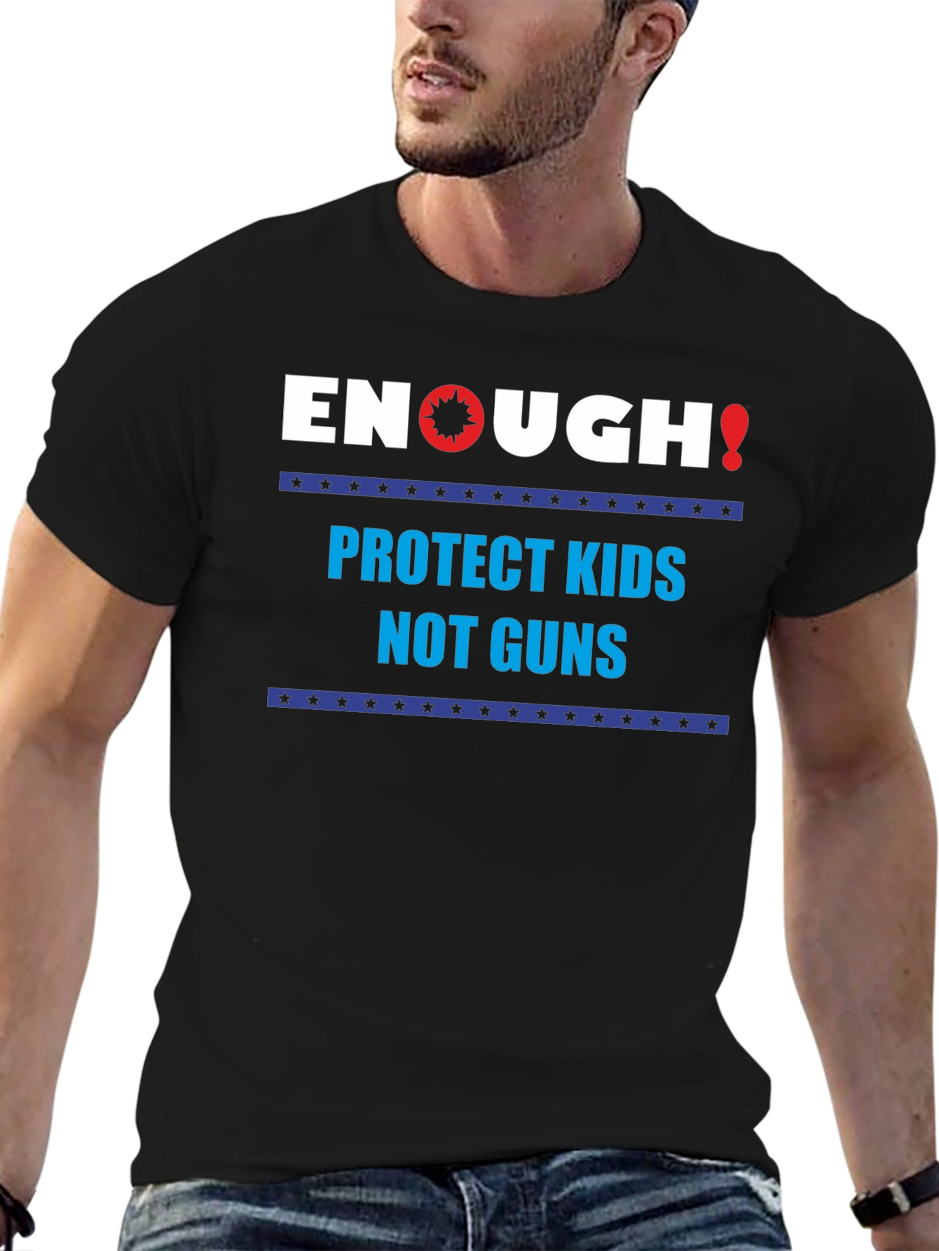 Enough! Protect Kids Not Guns Graphic T-Shirt
