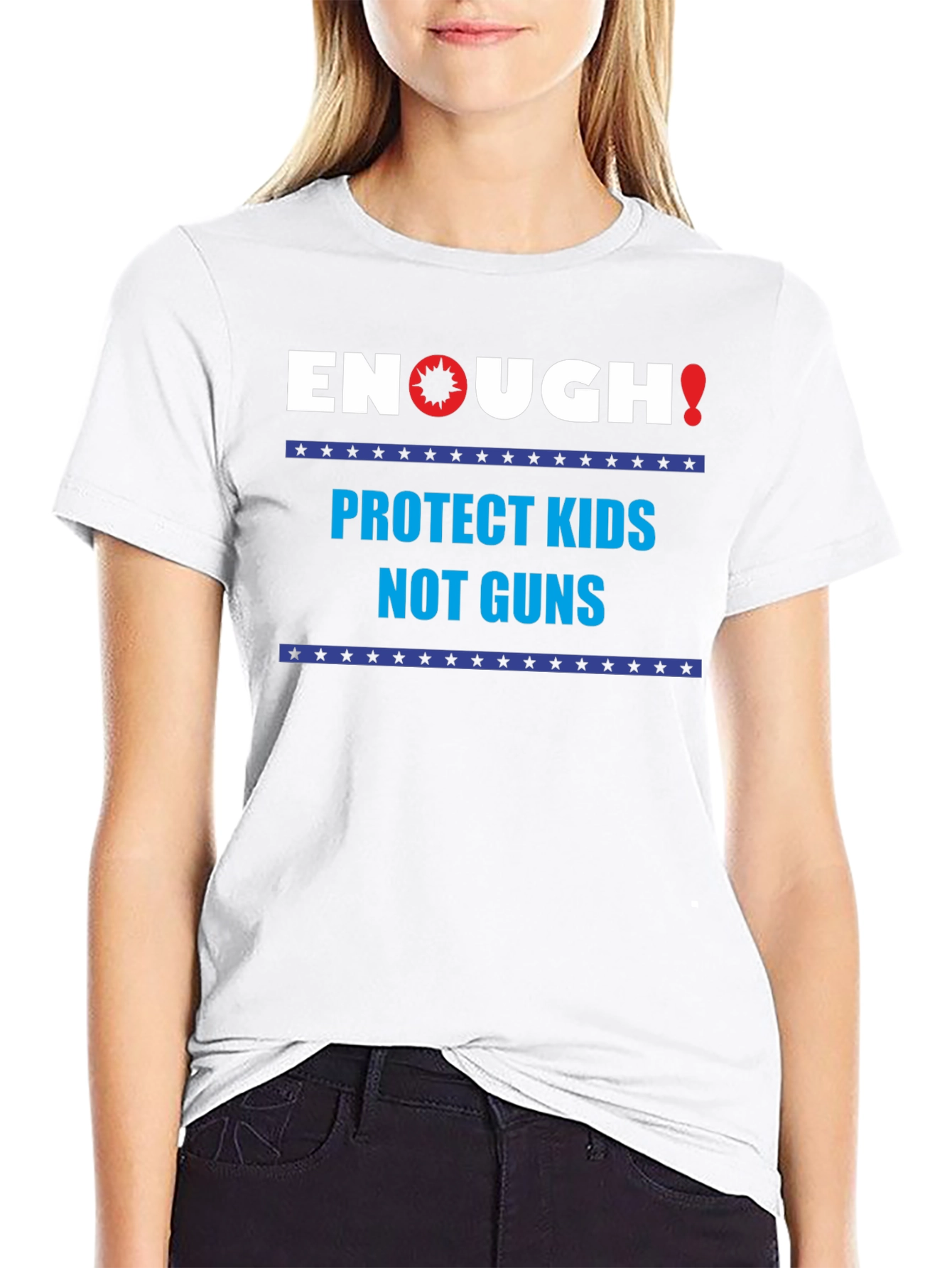 Enough! Protect Kids Not Guns Graphic T-Shirt