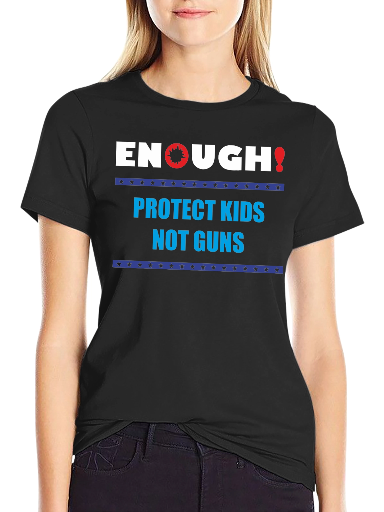 Enough! Protect Kids Not Guns Graphic T-Shirt
