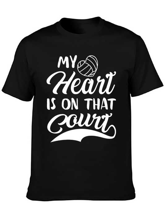Volleyball Heart Court Graphic Tee