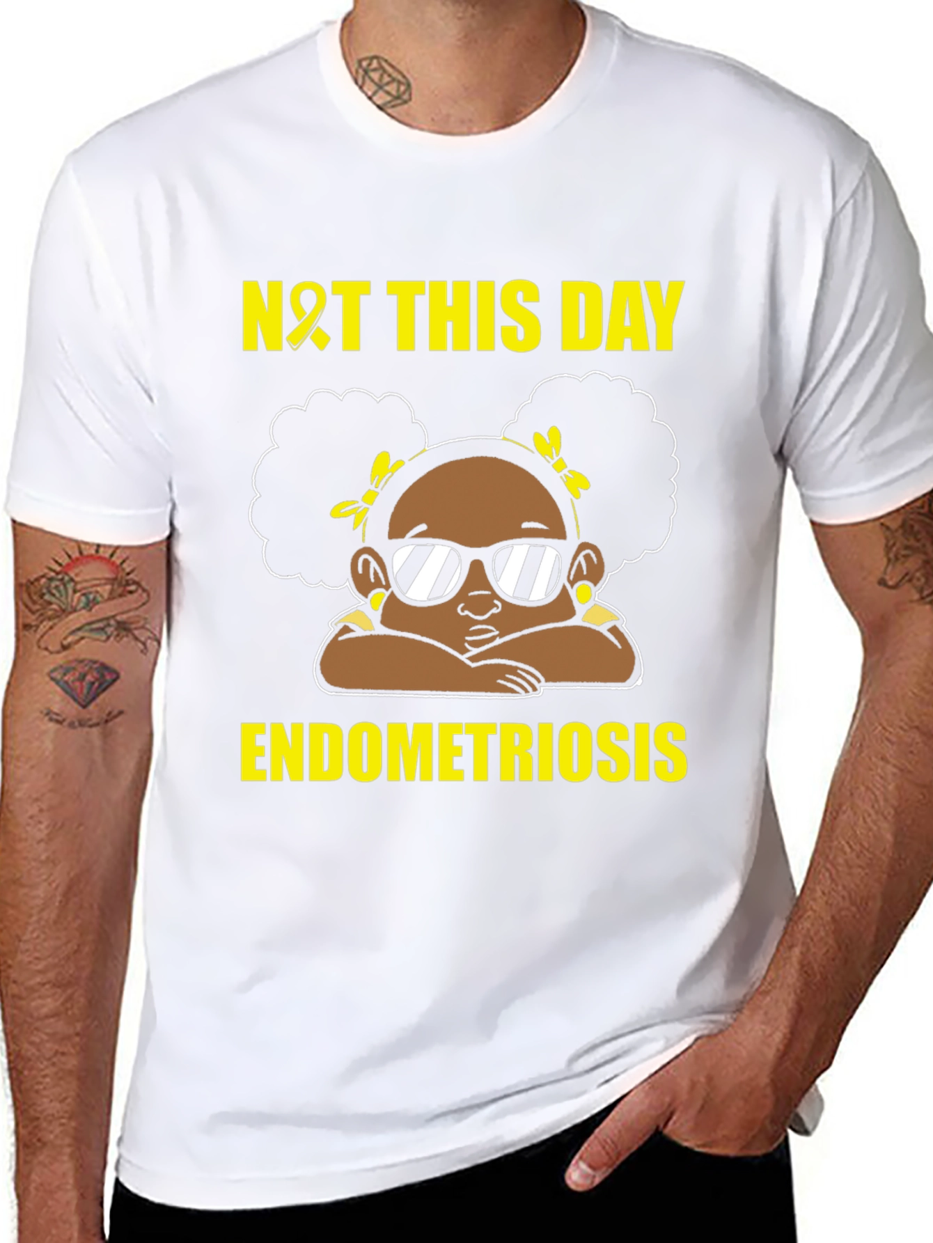 Endometriosis Awareness Black T-Shirt
