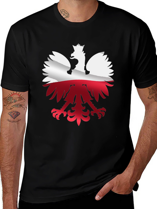 Poland Flag Eagle Black T-Shirt