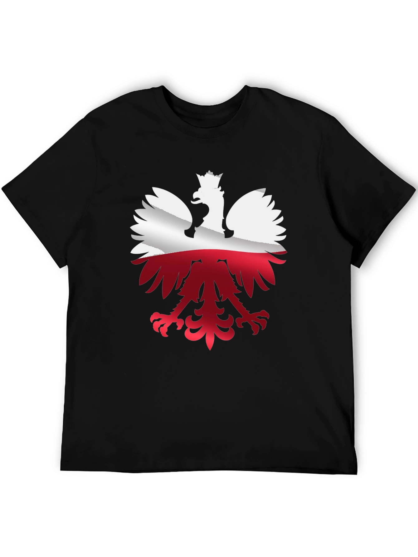 Poland Flag Eagle Black T-Shirt